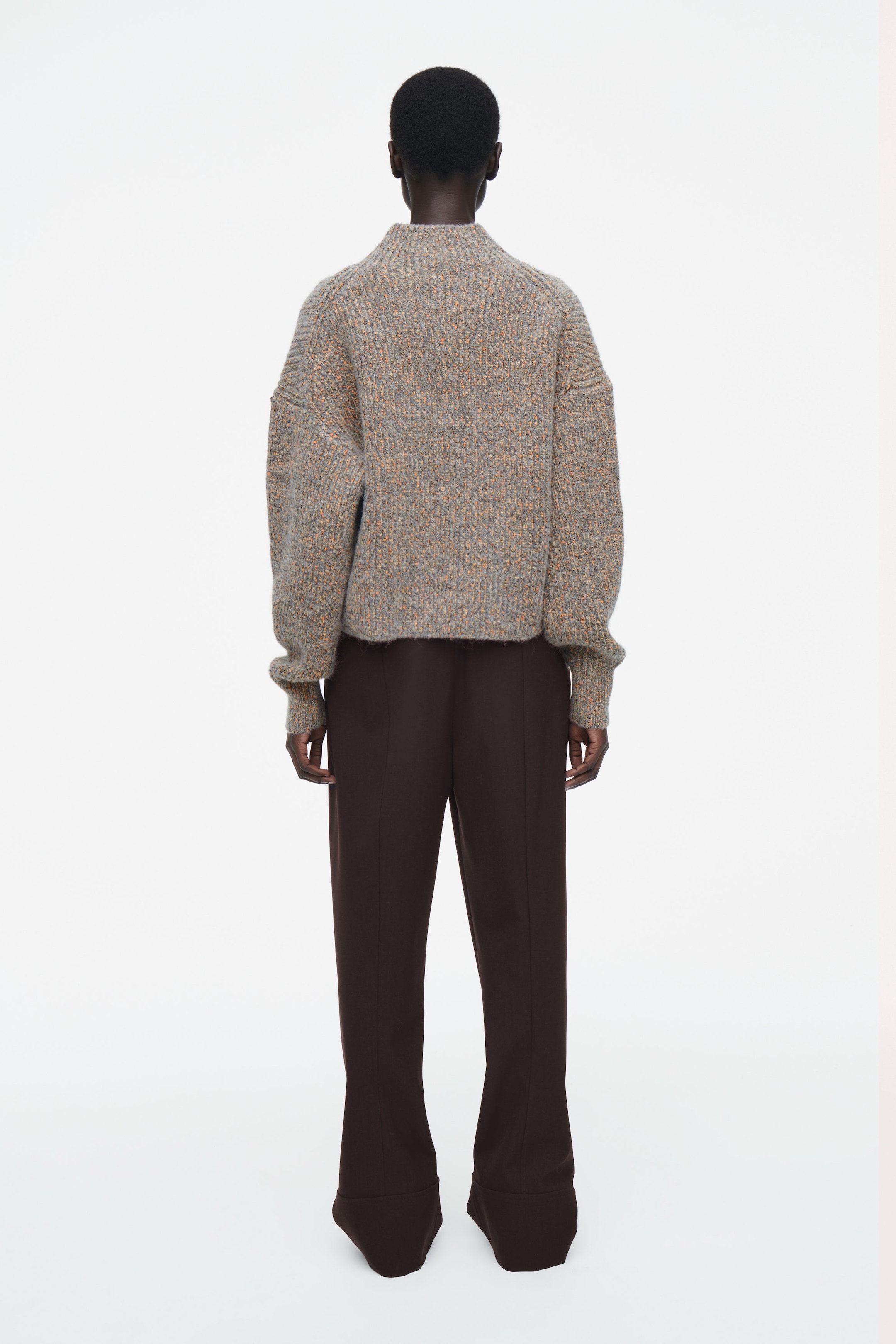 FLECKED TURTLENECK JUMPER