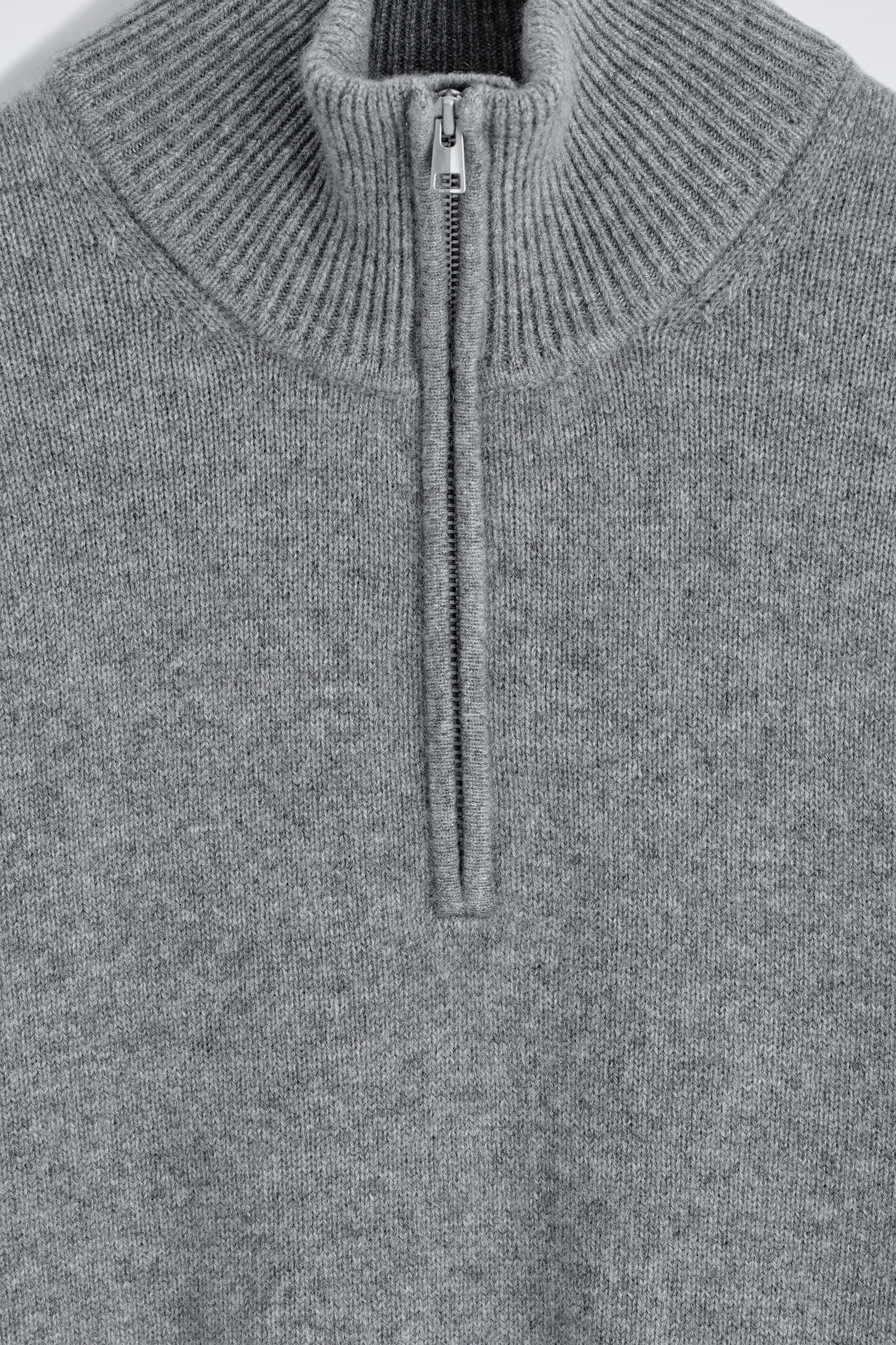 CASHMERE ZIP-UP JUMPER - GREY | COS