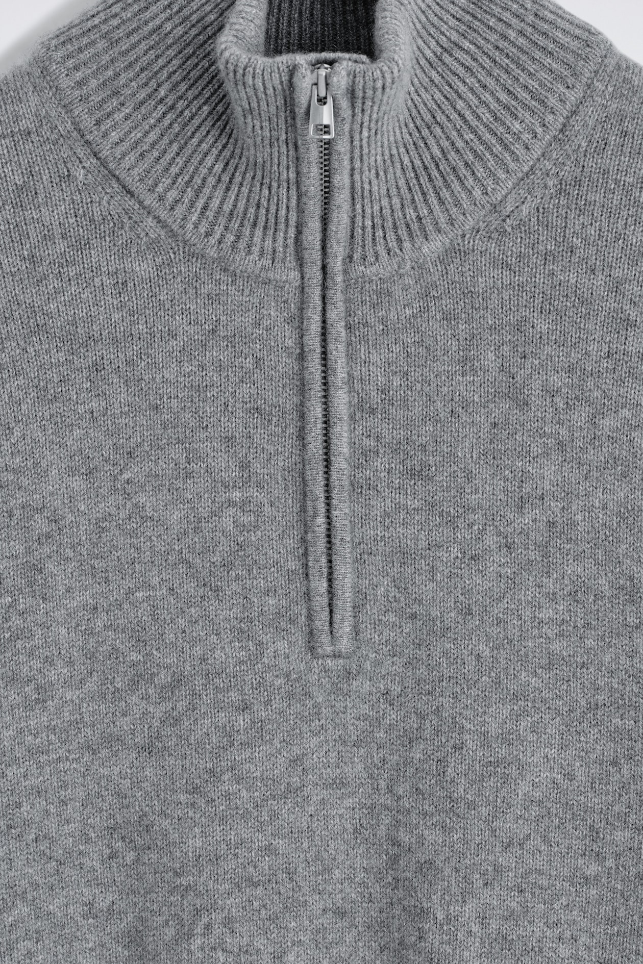 CASHMERE ZIP-UP JUMPER - GREY | COS