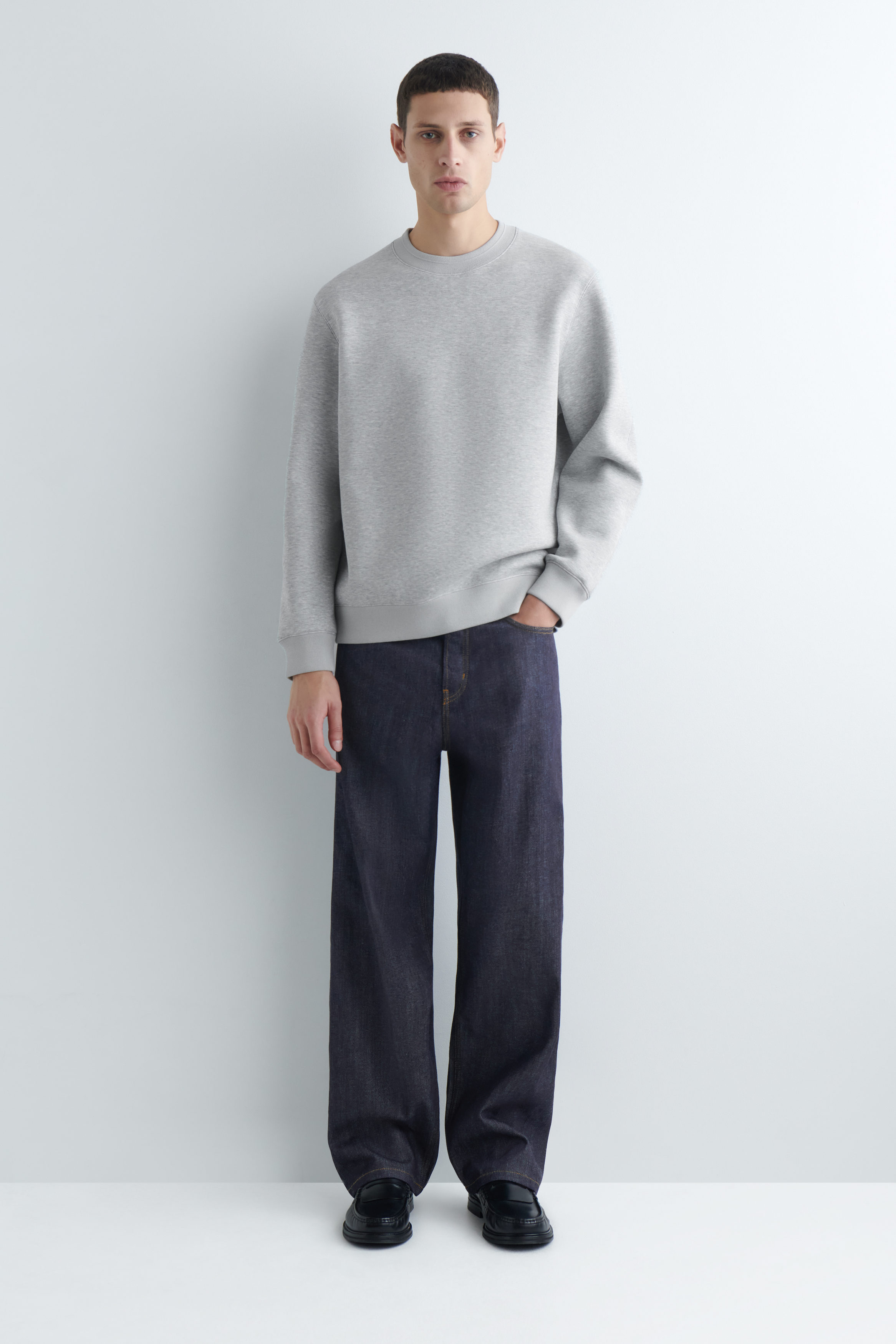 RELAXED SCUBA SWEATSHIRT - GRAY MÉLANGE | COS US