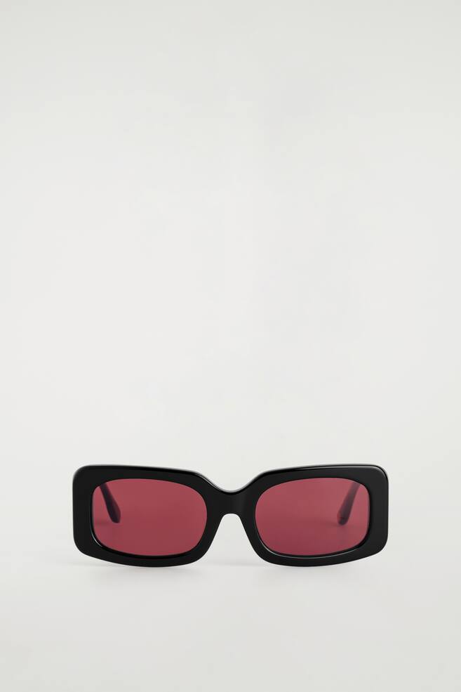 RECTANGULAR SUNGLASSES - BLACK - 1