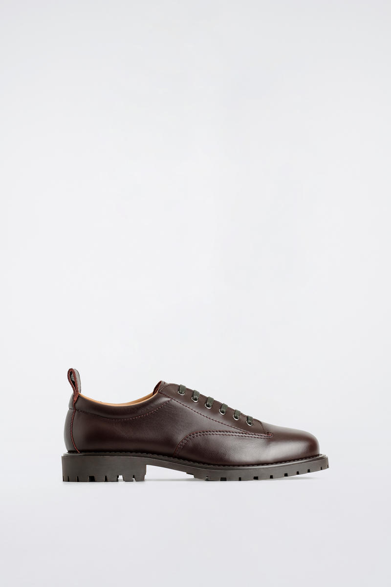 Cos Scarpe Derby Chunky In Pelle In Brown