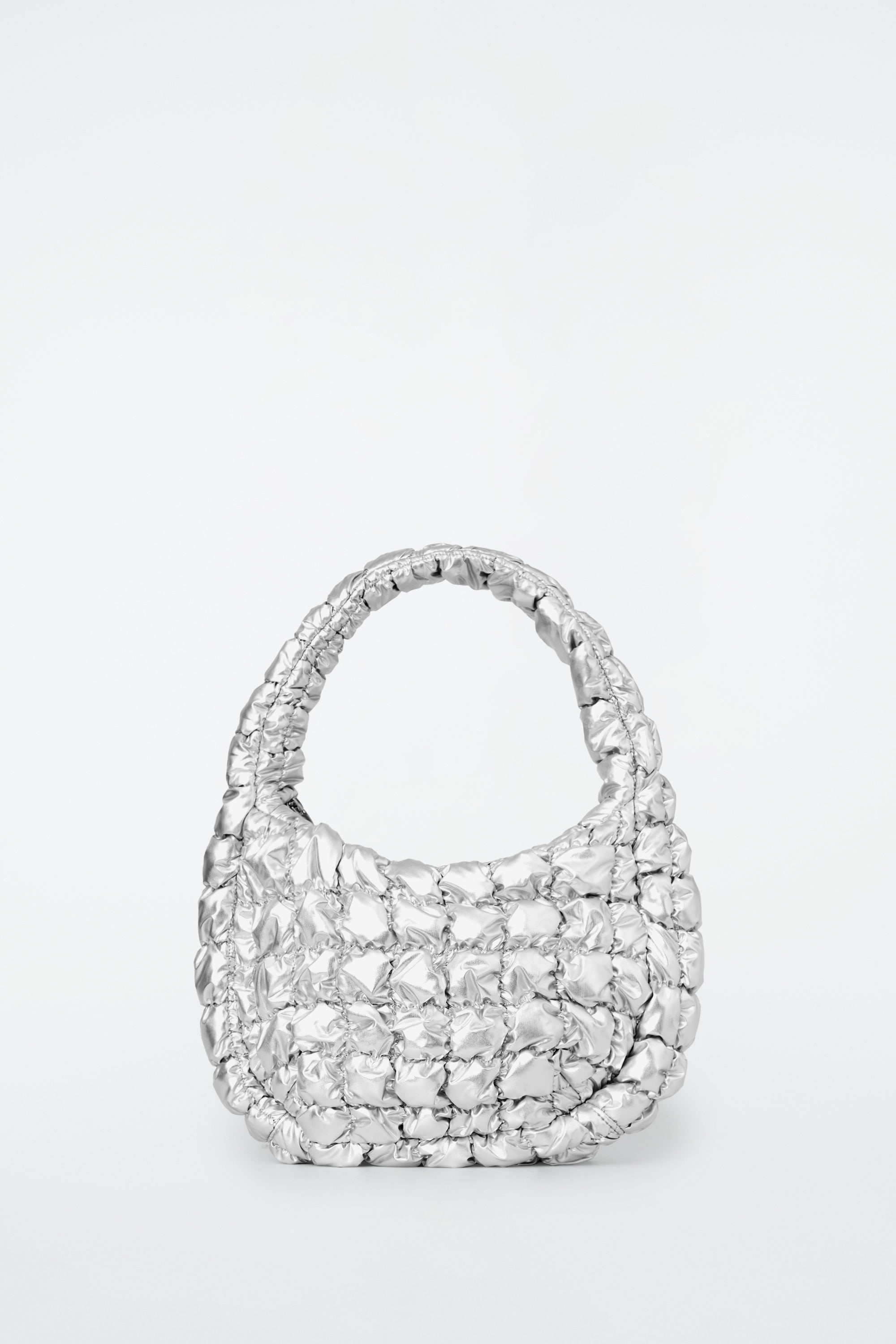 QUILTED MINI BAG - SILVER | COS