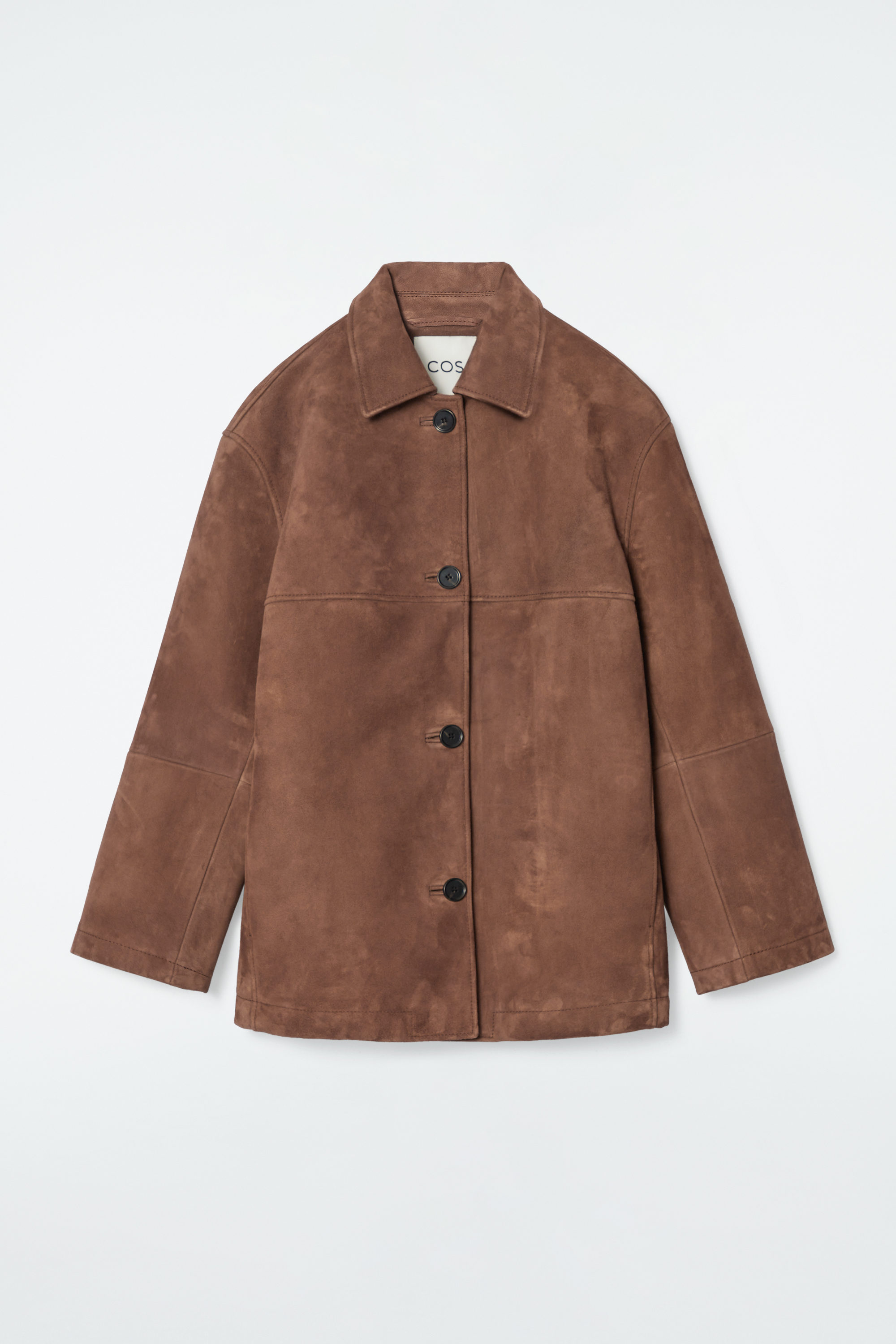 COLLARED SUEDE JACKET - BROWN | COS