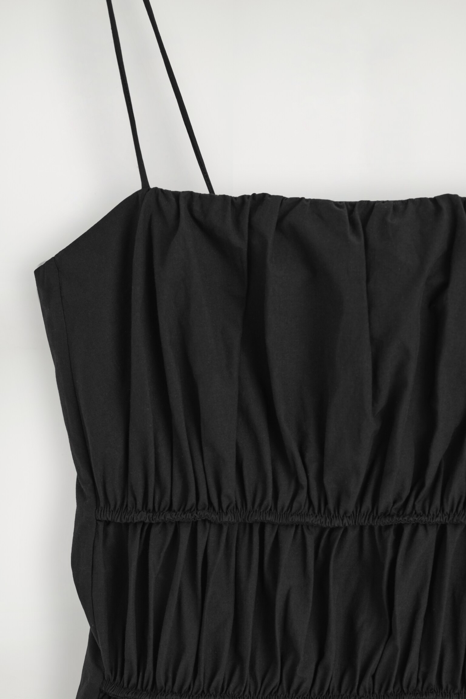 TOP IN COTONE CON BALZA E DETTAGLI ARRICCIATI - NERO - 4