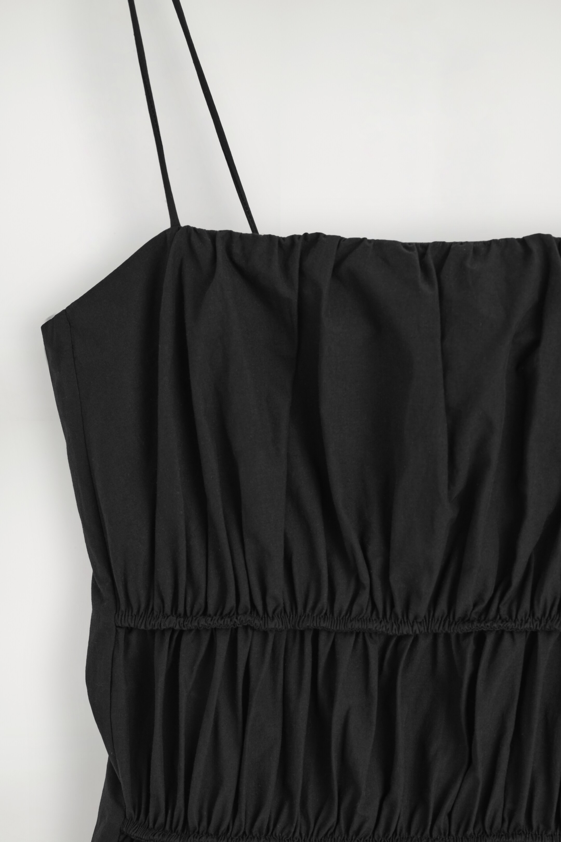 Agrandir l'image: HAUT À BASQUE EN COTON FRONCÉ - NOIR - FEMME | H&M FR 7