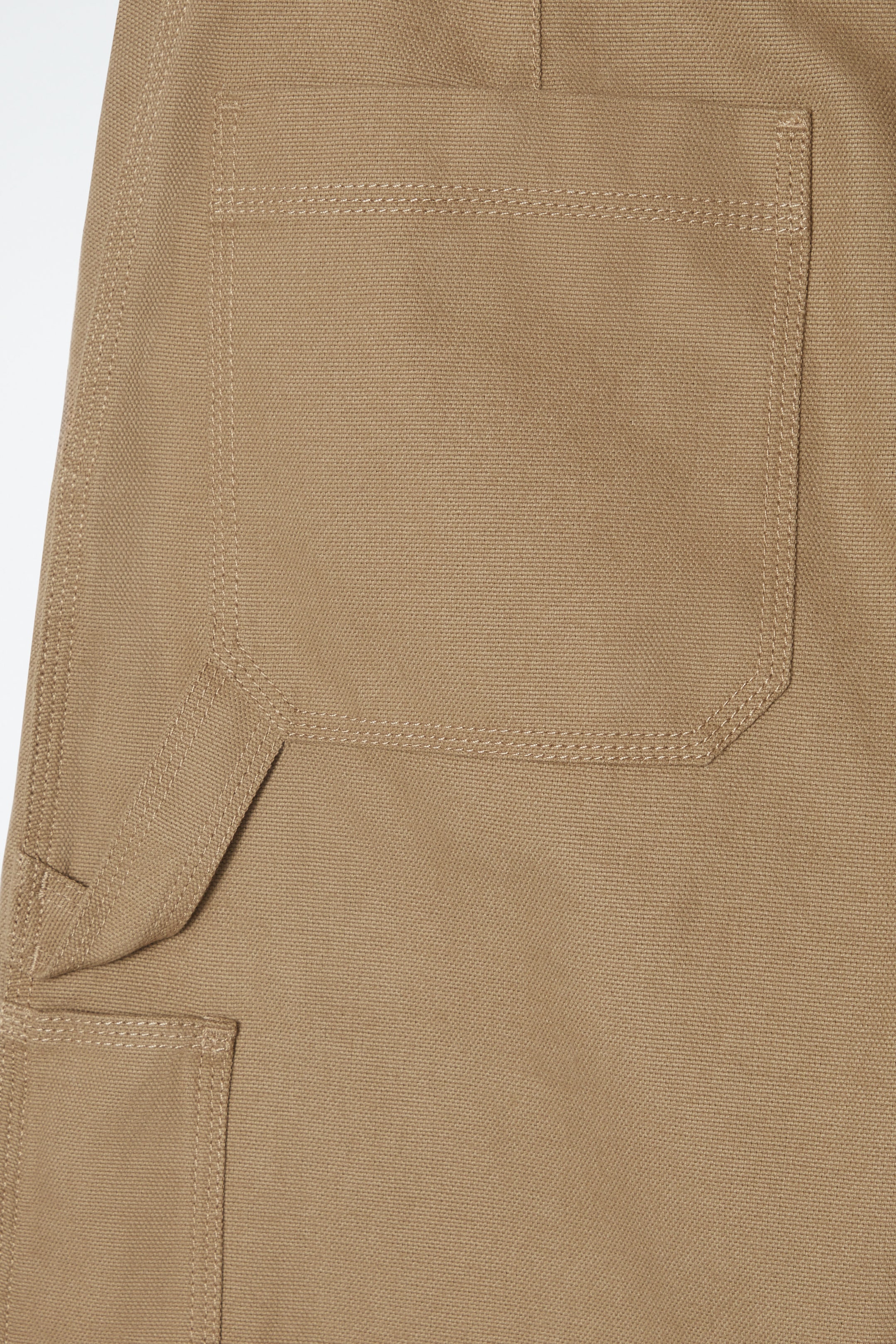 WIDE-LEG CANVAS UTILITY PANTS
