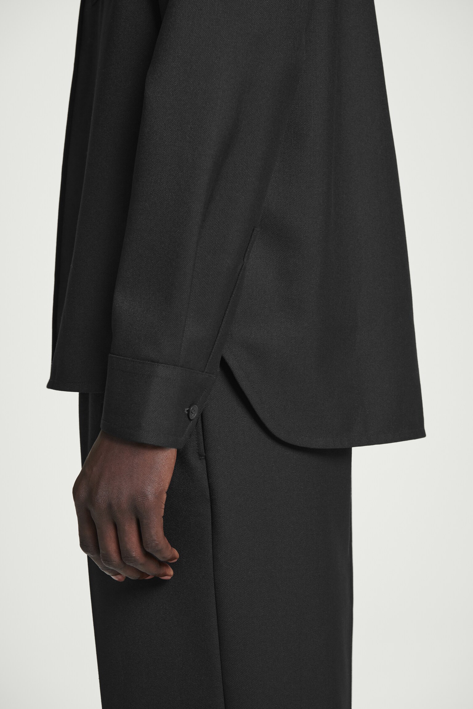 CHEMISE WORKWEAR DÉCONTRACTÉE EN LAINE MÉLANGÉE - NOIR/GRIS - 8