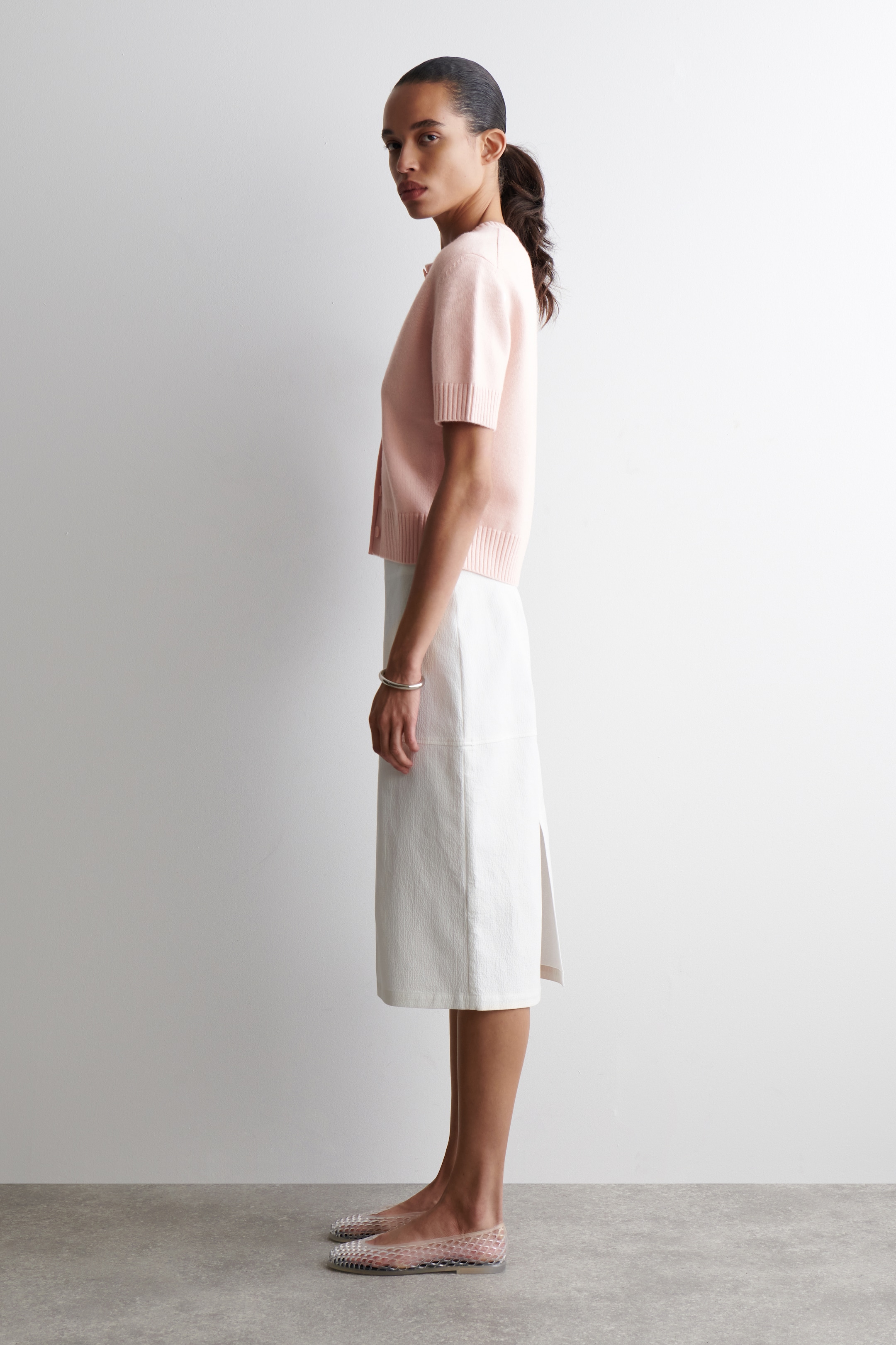 Agrandir l'image: CARDIGAN À MANCHES COURTES EN LAINE MÉRINOS - ROSE - FEMME | H&M FR 3