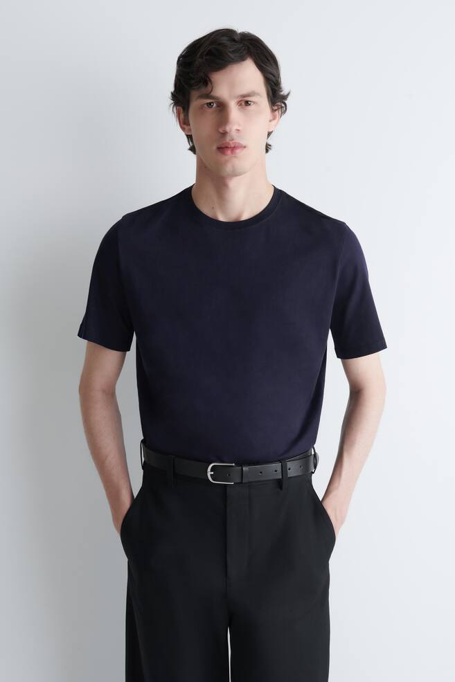 PACK DE 3 CAMISETAS ALGODÓN CUELLO REDONDO - AZUL MARINO / BLANCO / GRIS/BLANCO/NEGRO - 1