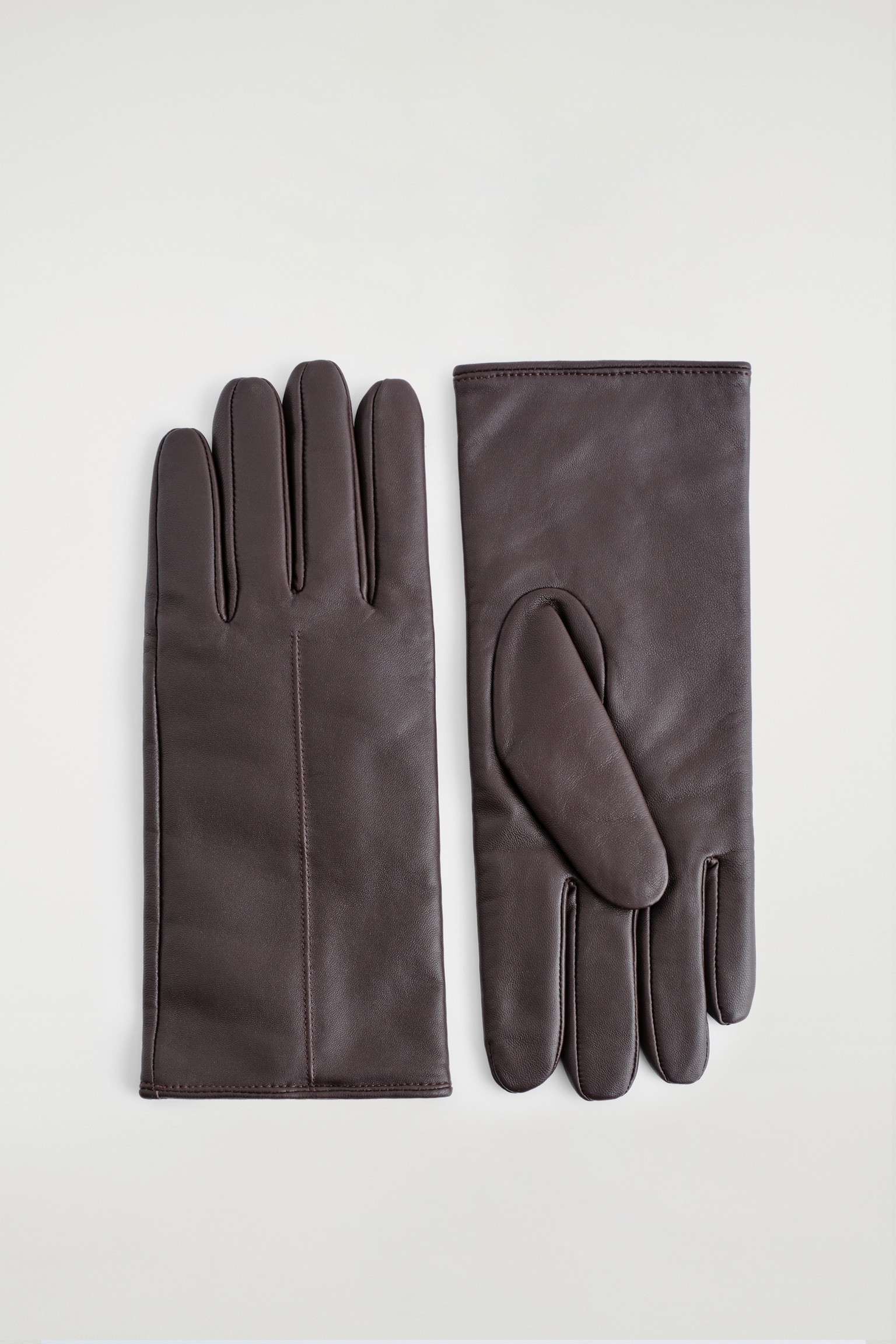 GANTS EN CUIR DOUBLÉS CACHEMIRE - BRUN FONCÉ/NOIR - 2