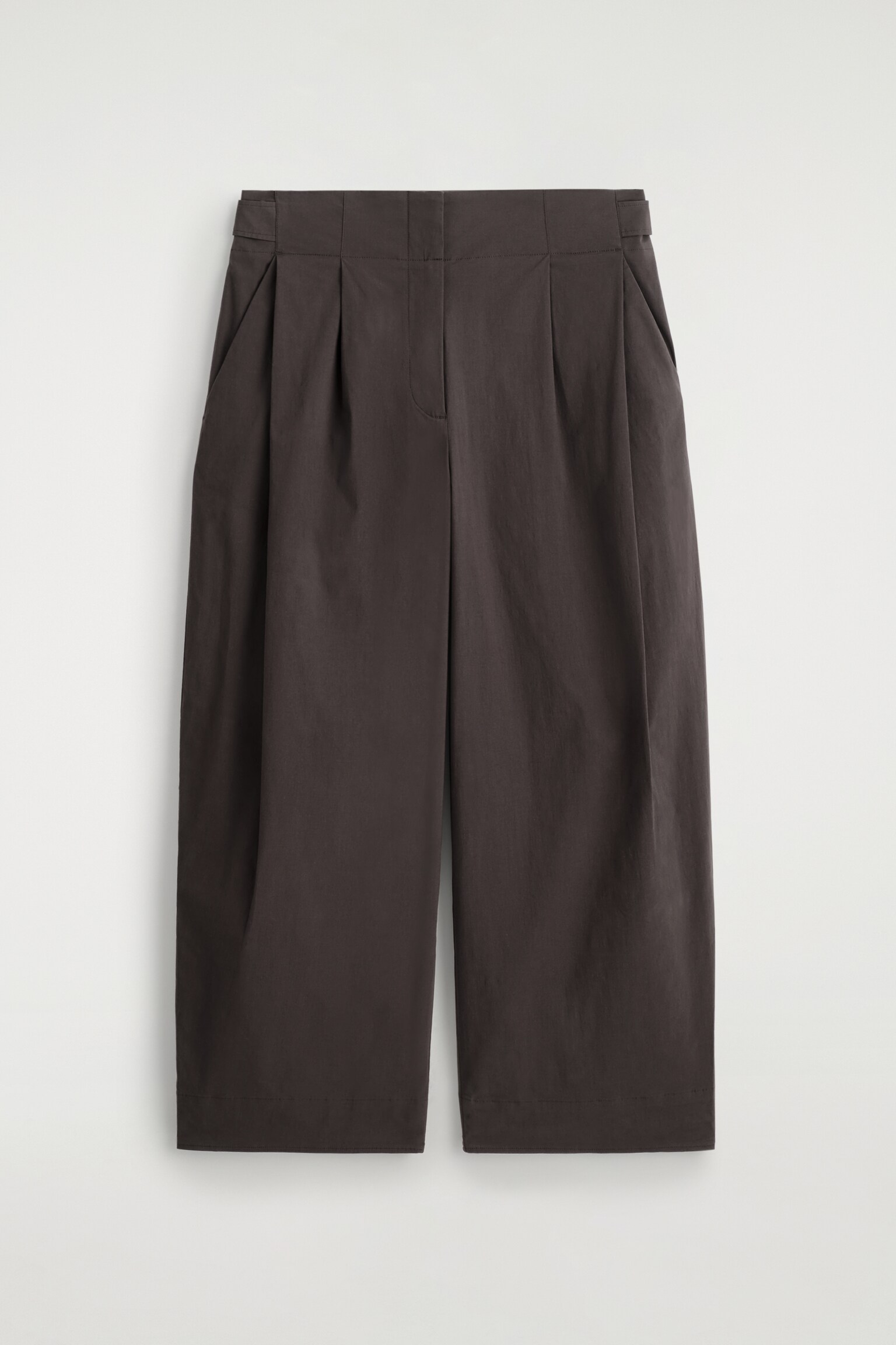 HOSE AUS BAUMWOLLE MIT BARREL-BEIN - BRAUN/BRAUN - 2