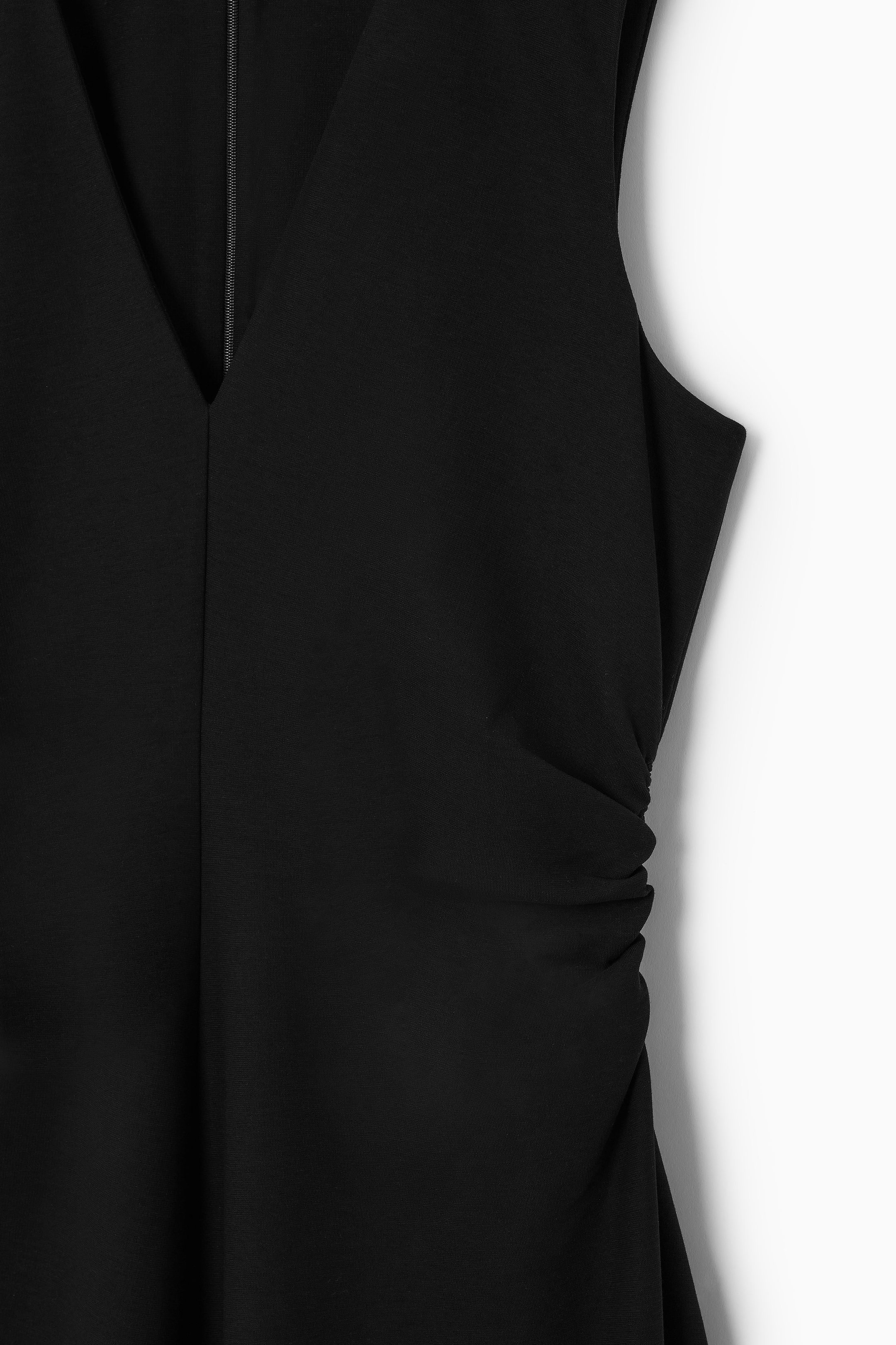 View larger image: GATHERED ASYMMETRIC MIDI DRESS - BLACK - Ladies | H&M GB 2