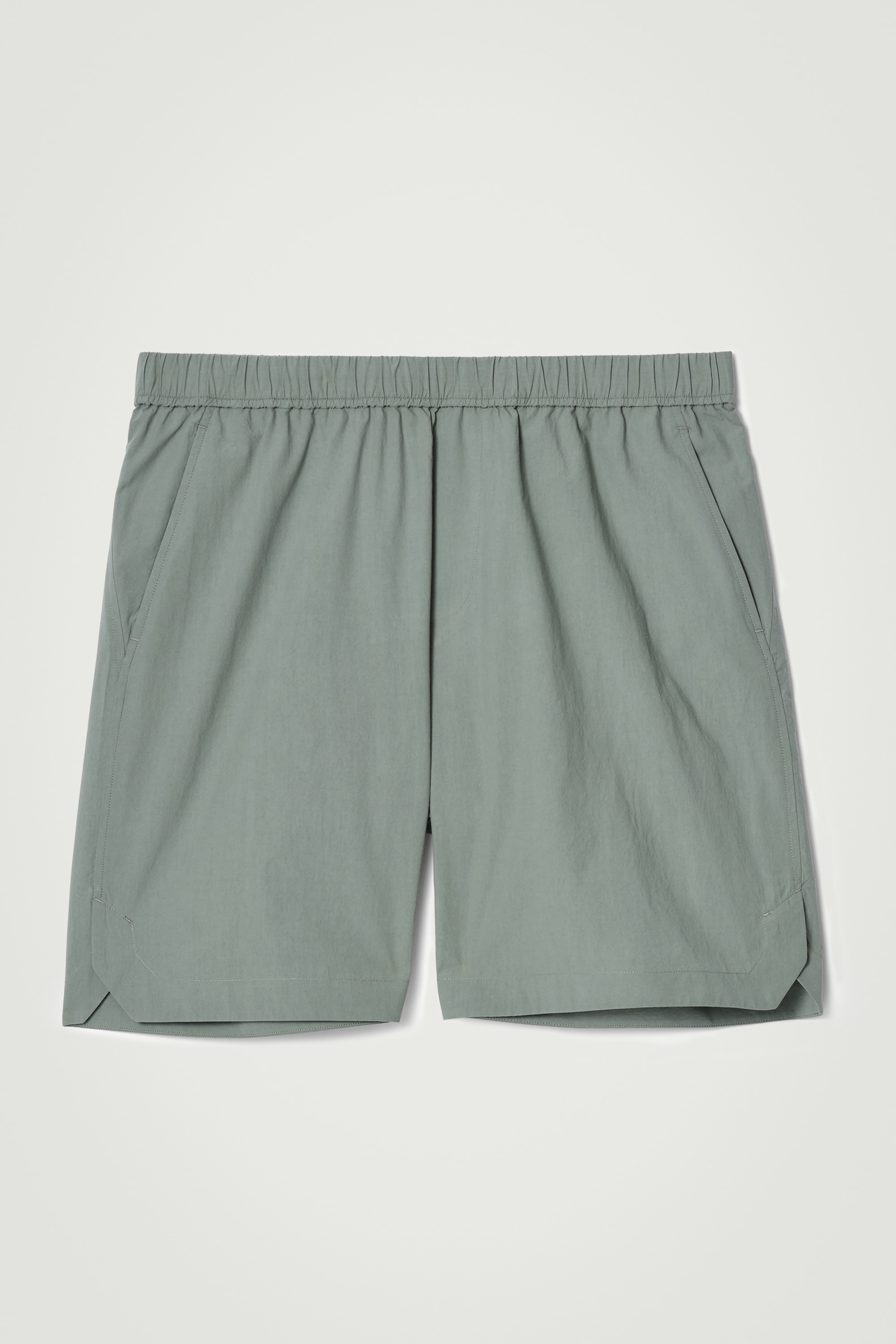 SHORTS ELASTICIZZATI IN COTONE PIMA - VERDE/BLU NAVY/TALPA