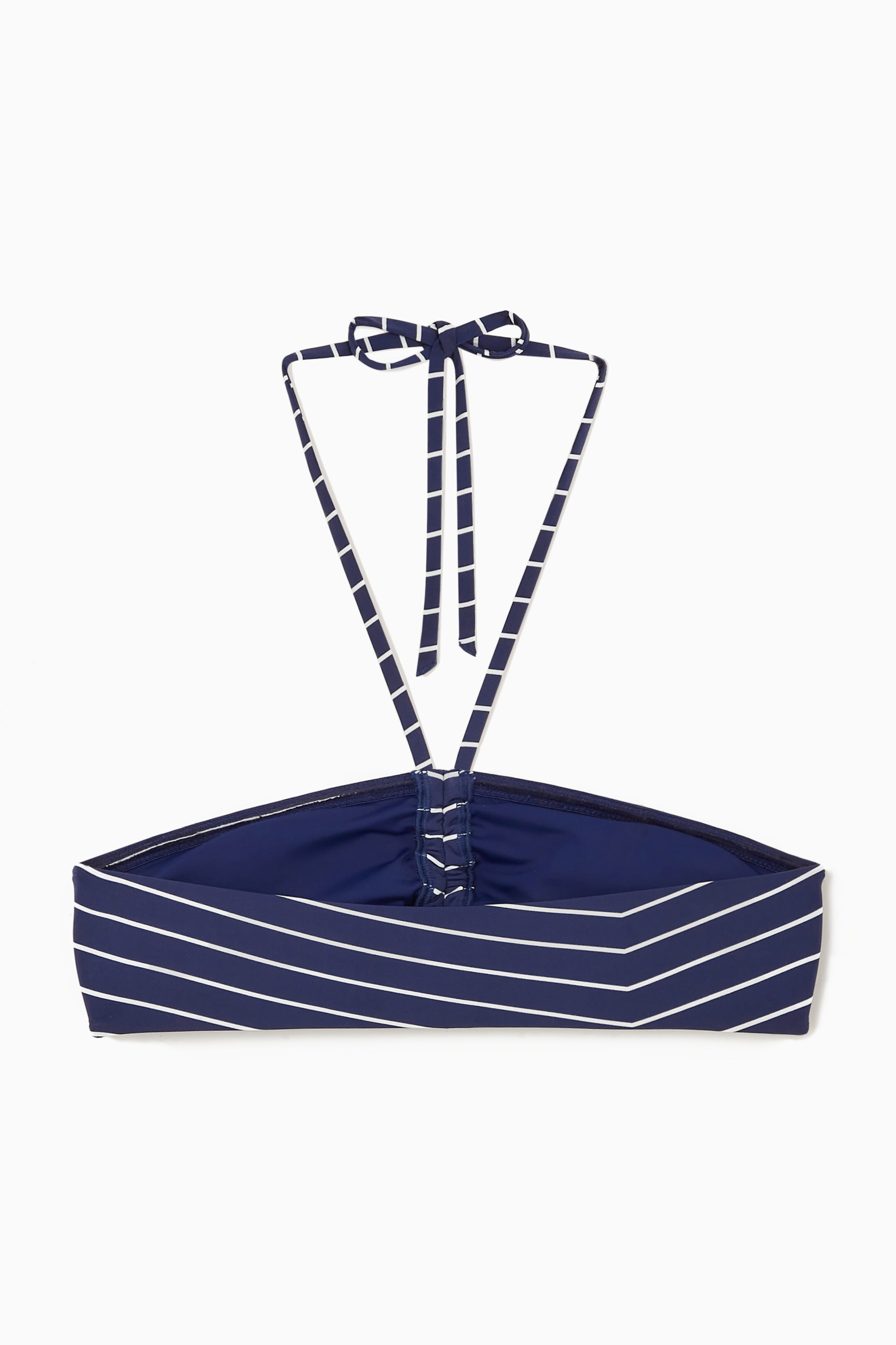 Grösseres Bild ansehen: BANDEAU-BIKINIOBERTEIL MIT NECKHOLDER - NAVYBLAU/GESTREIFT - DAMEN | H&M CH 2
