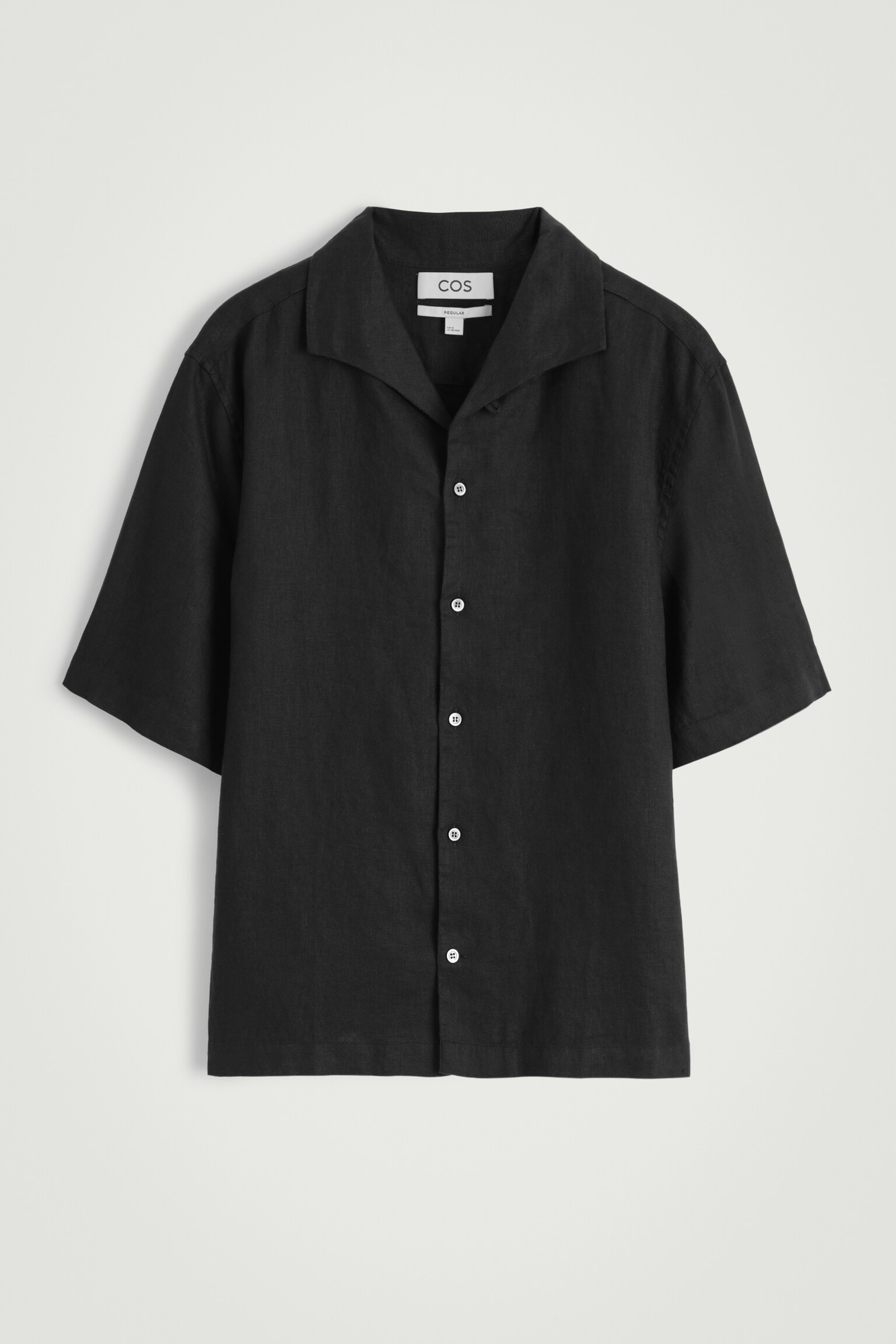 CHEMISE À MANCHES COURTES EN LIN - NOIR/BLANC / BLEU / IMPRIMÉ/BLANC/BEIGE / NON TEINT - 2