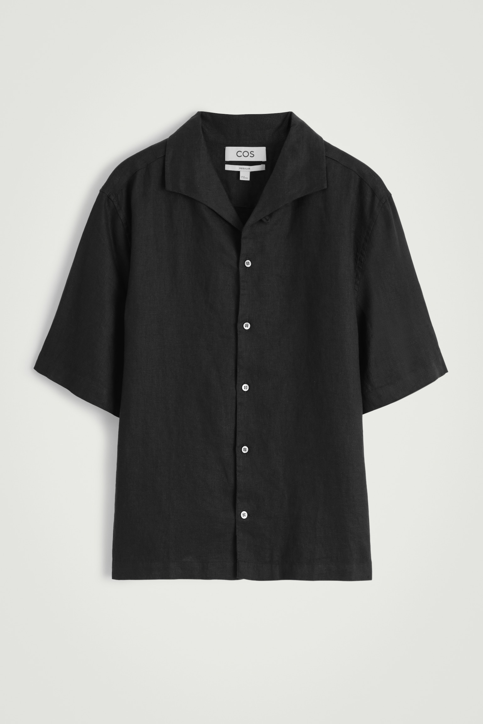 CAMISA DE LINO DE MANGA CORTA - NEGRO/BLANCO/BEIGE/SIN TEÑIR/BLANCO / AZUL / ESTAMPADO - 1