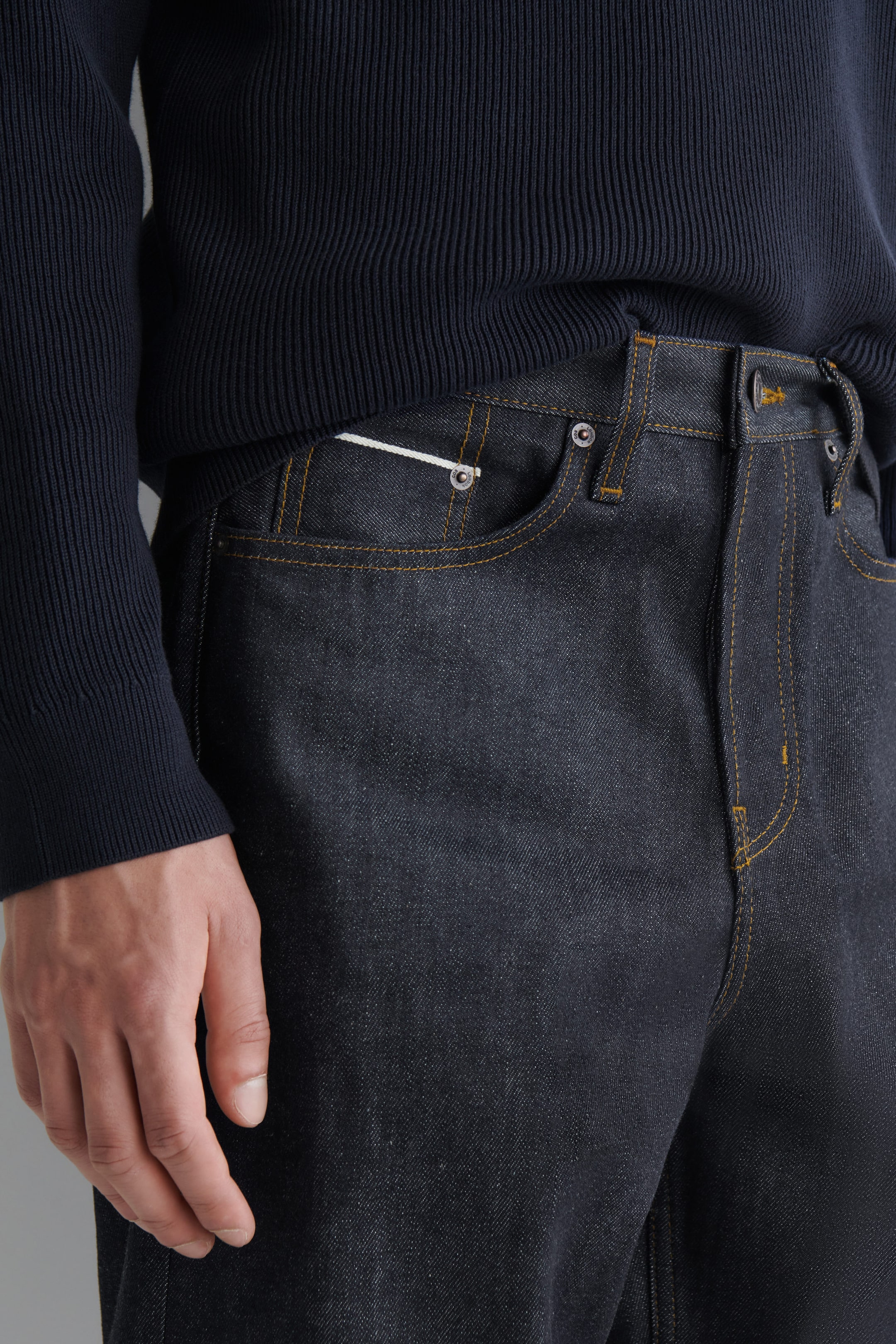 RIDER RAW SELVEDGE STRAIGHT-LEG JEANS