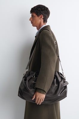 DEPARTURE DUFFLE BAG - LEATHER — BROWN 2