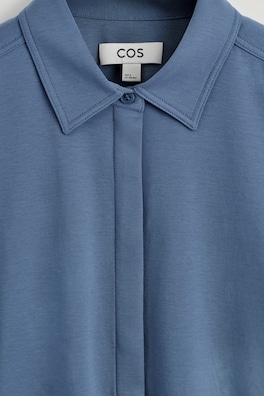 PIMA COTTON-JERSEY SHIRT — BLUE 6