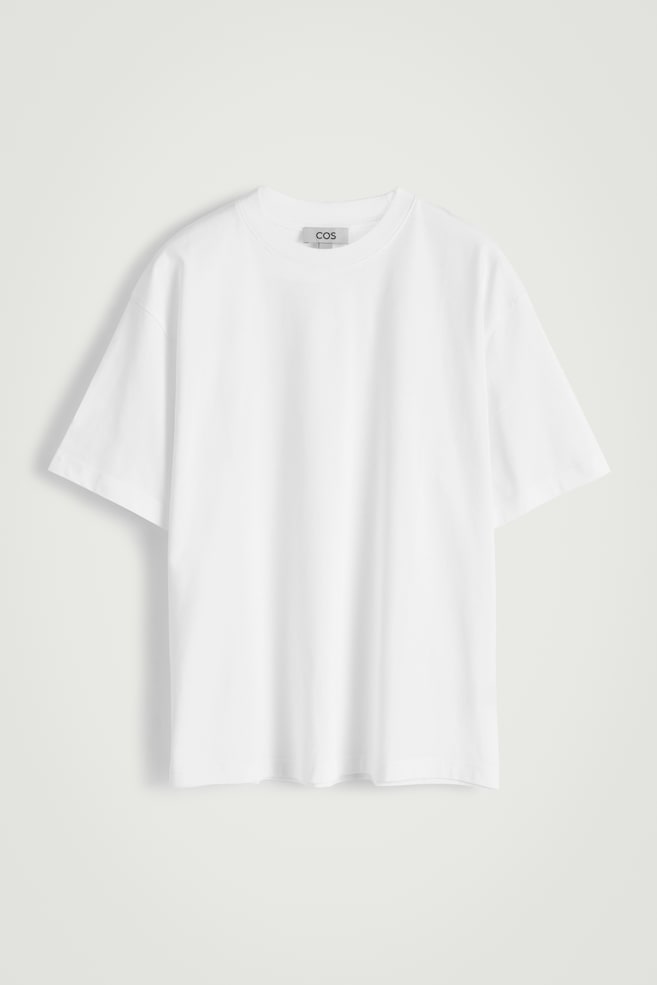 RELAXED LIGHTWEIGHT COTTON T-SHIRT - WHITE/NAVY/GREY MÉLANGE/BLACK/LIGHT GREEN - 1