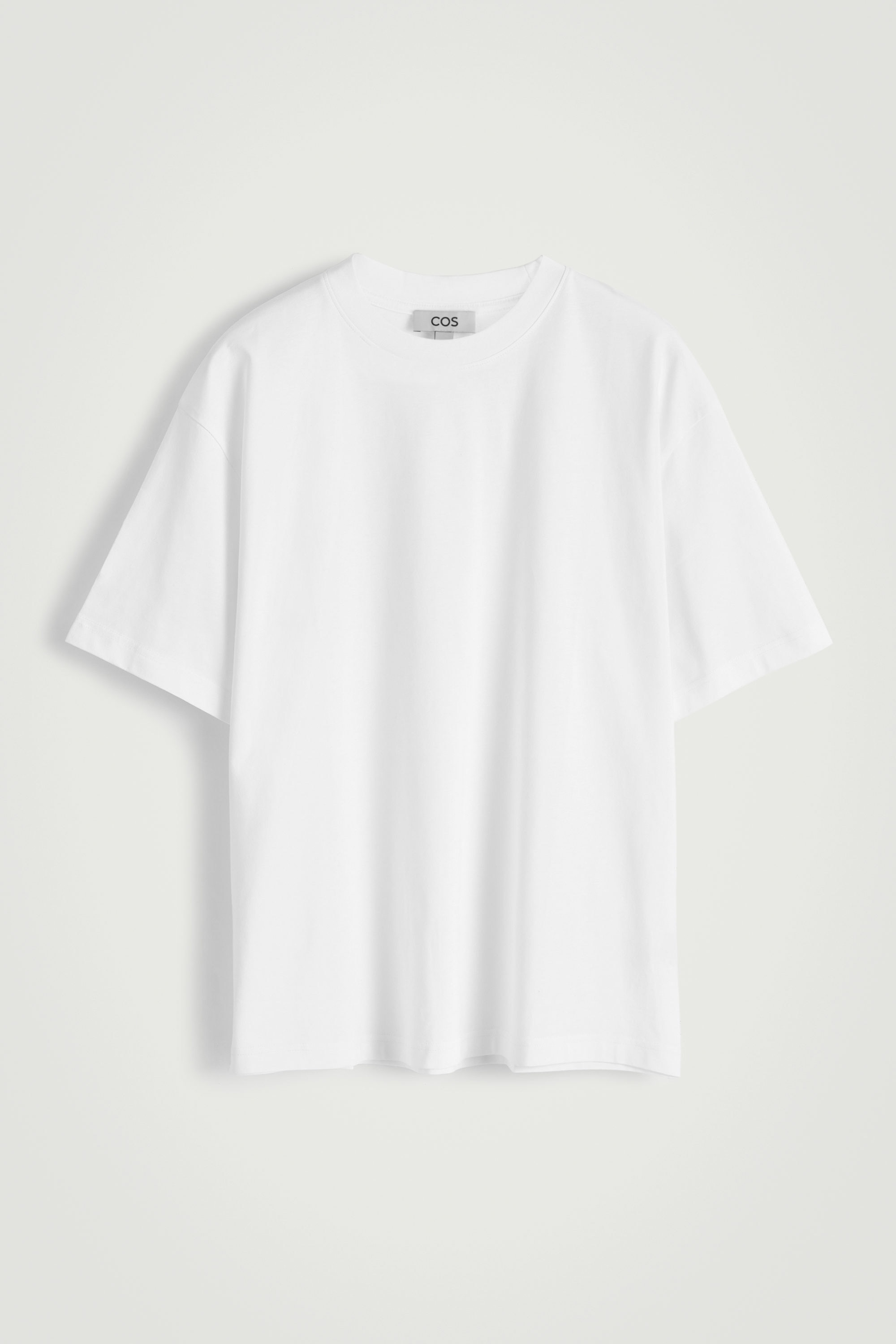 SLIM RIBBED COTTON T-SHIRT - WHITE | COS
