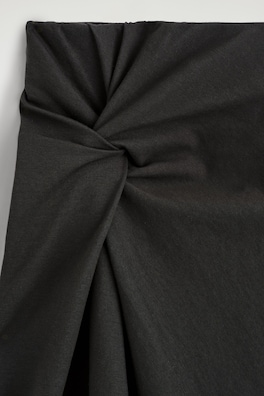 TWIST-DETAIL JERSEY MIDI SKIRT — DARK GREEN 5
