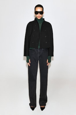 MERINO WOOL TURTLENECK TOP — DARK GREEN 3