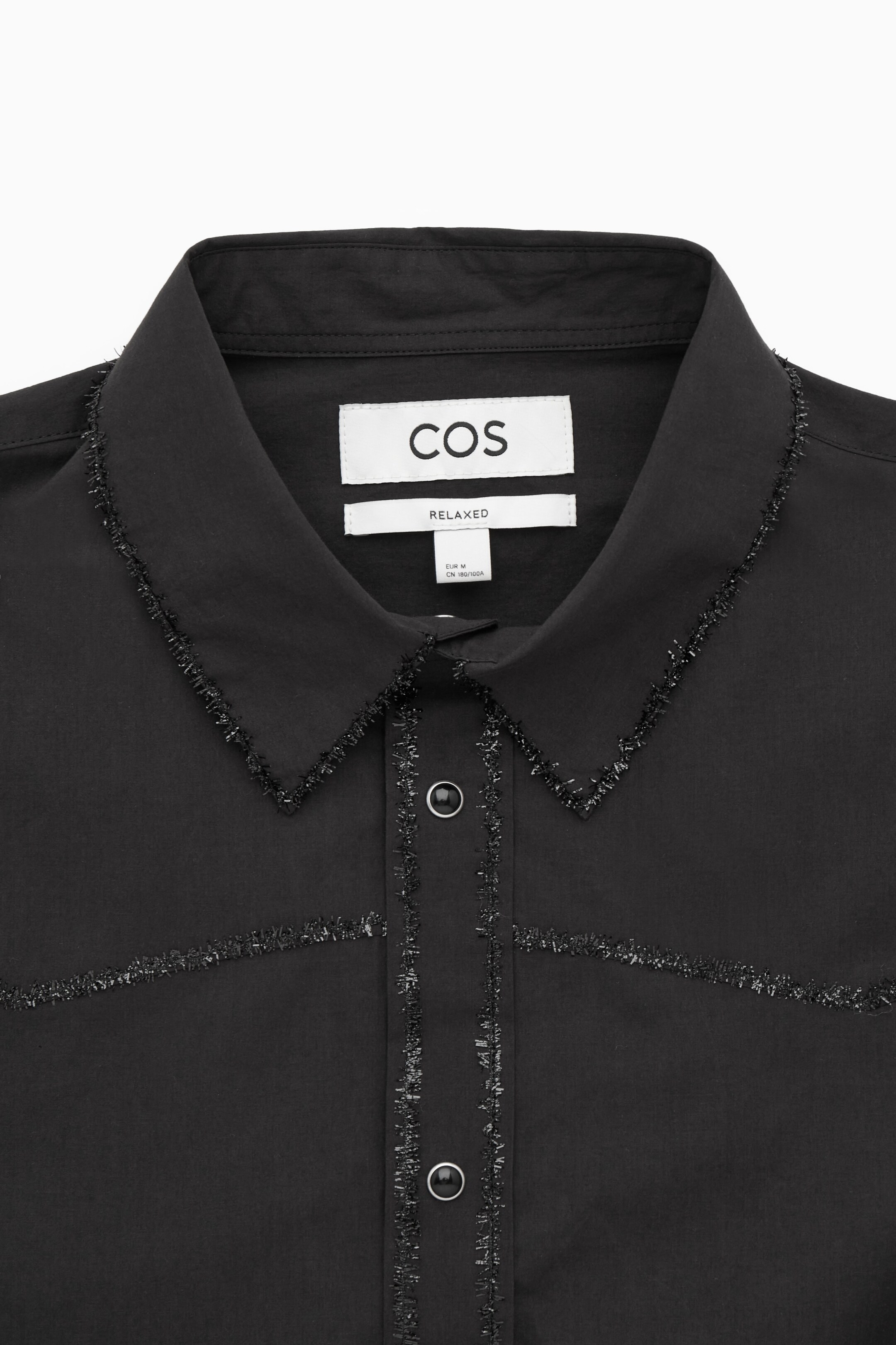 View larger image: RELAXED EMBELLISHED WESTERN COTTON SHIRT - BLACK - Men | H&M GB 2