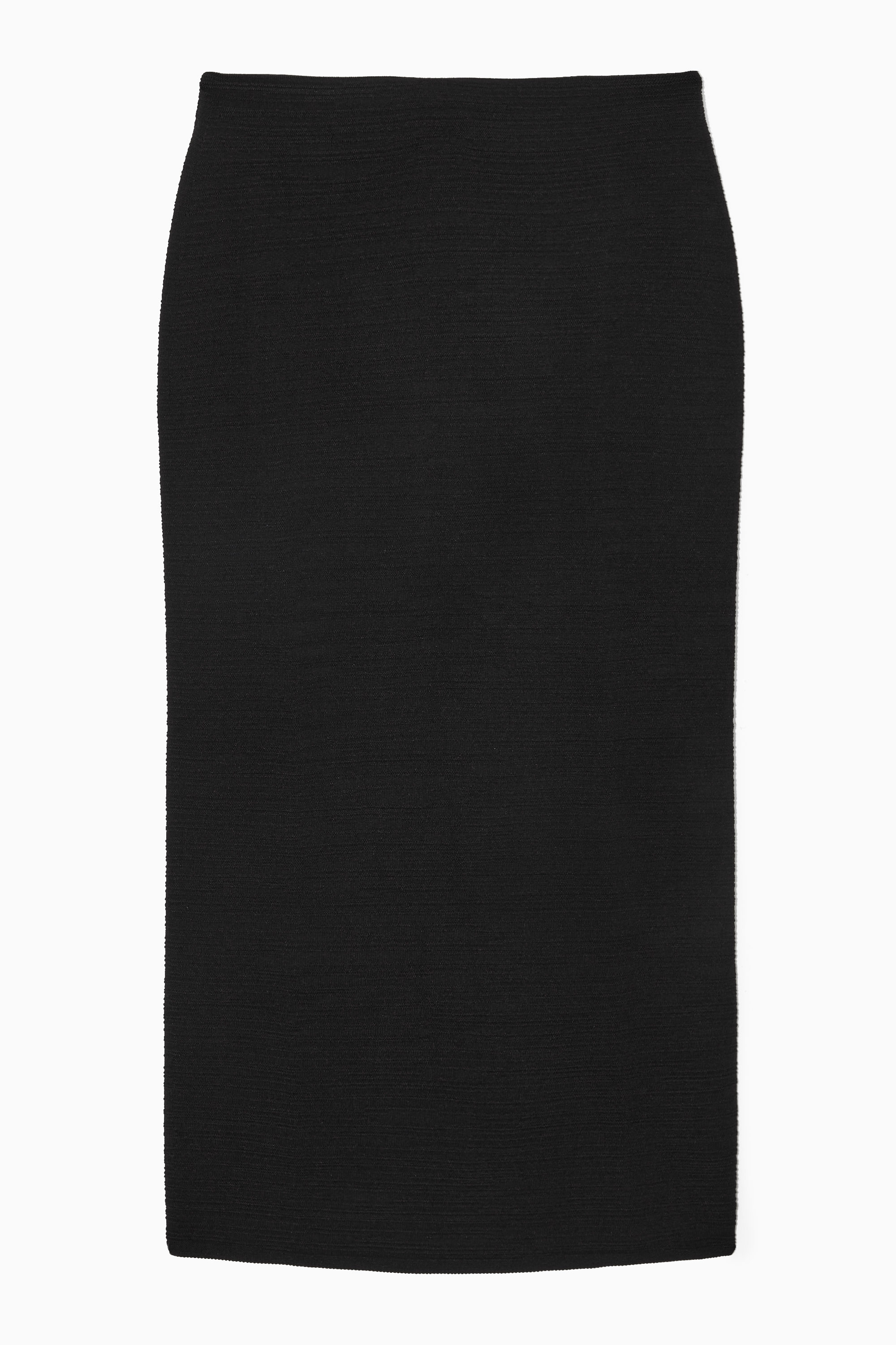 TEXTURED PENCIL SKIRT - BLACK | COS