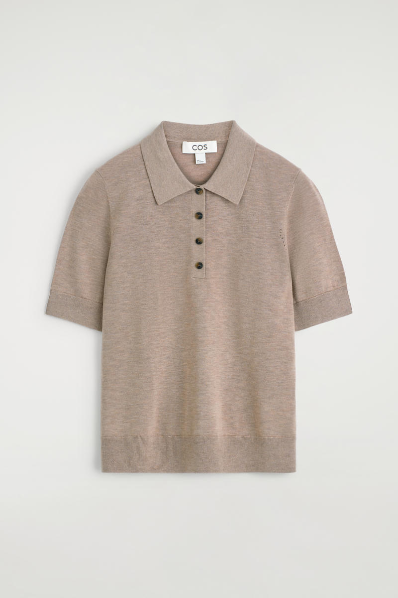 Shrunken Wool-Blend Polo Shirt