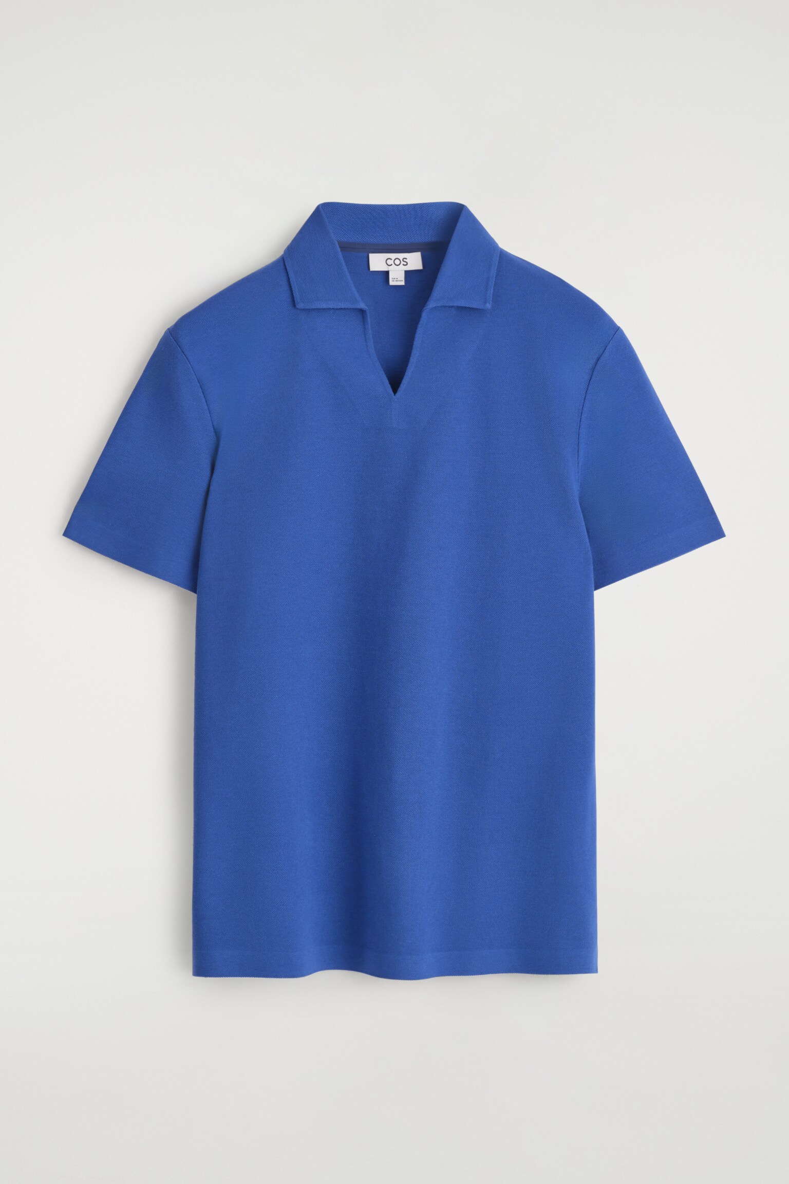 POLO EN PIQUÉ EN TISSU TECHNIQUE - BLEU/BLANC - 2