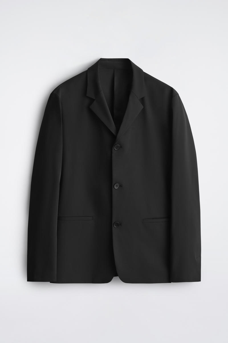 Slim Unstructured Tech-Twill Blazer