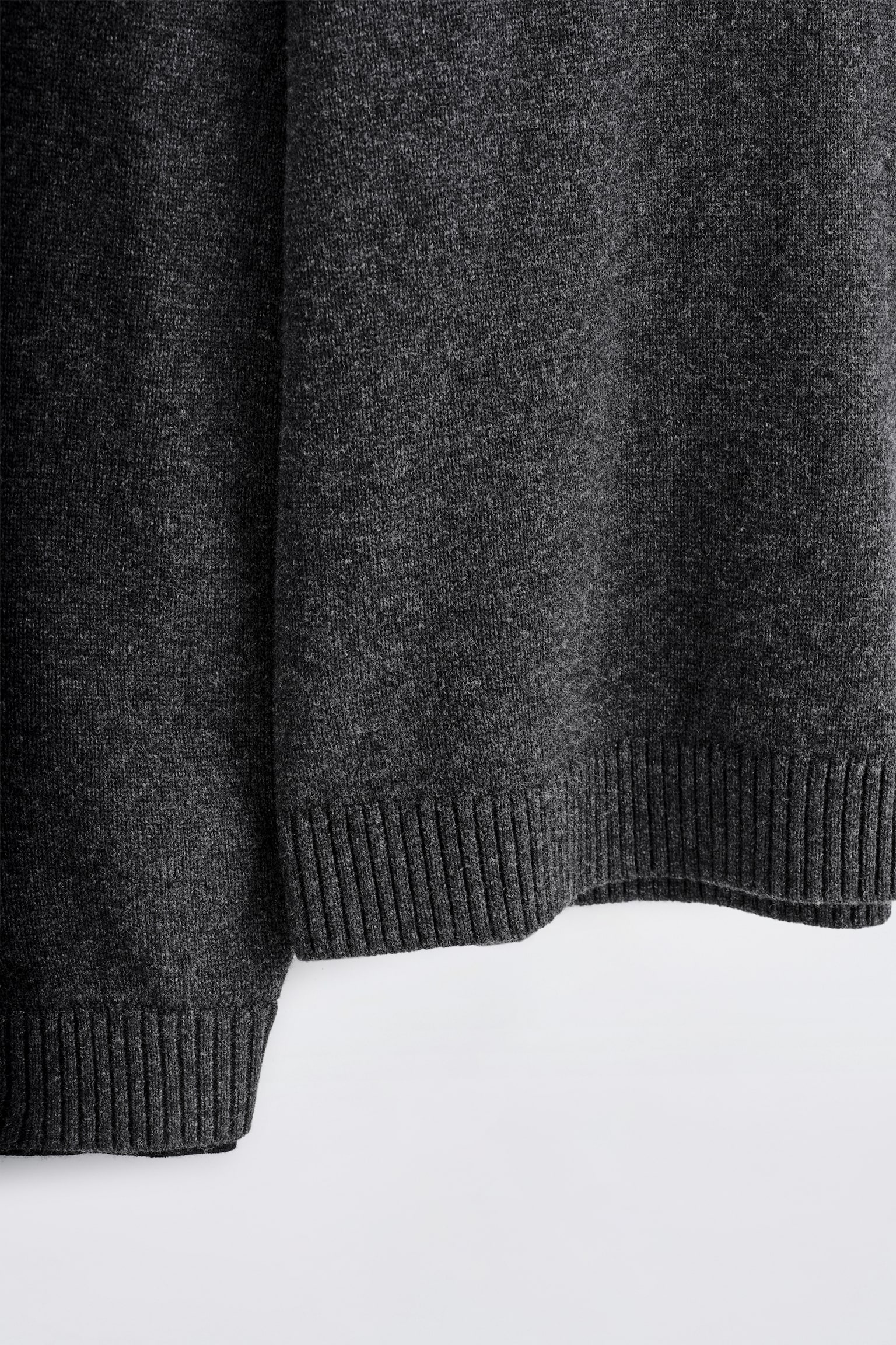 MAGLIONE IN LANA MERINO CON BORDI A CONTRASTO - ANTRACITE - 4