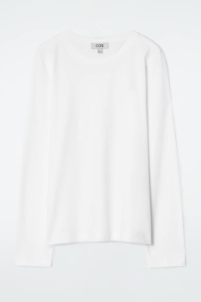 ALLTAGS-LANGARMSHIRT - WEISS/GRAU MELIERT - 1