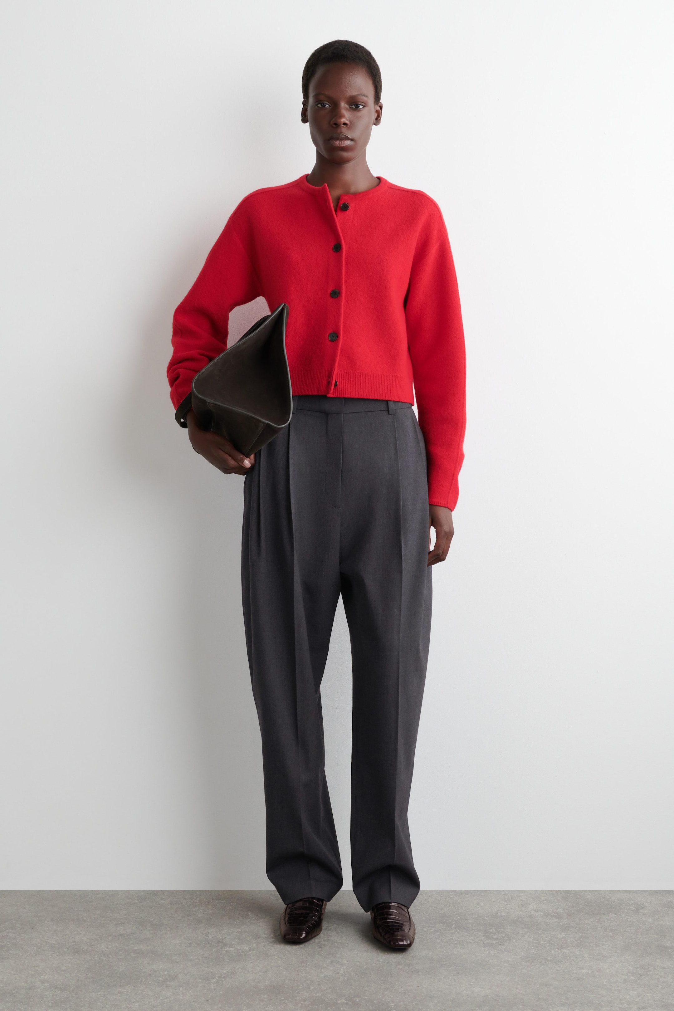 BOILED-WOOL CARDIGAN