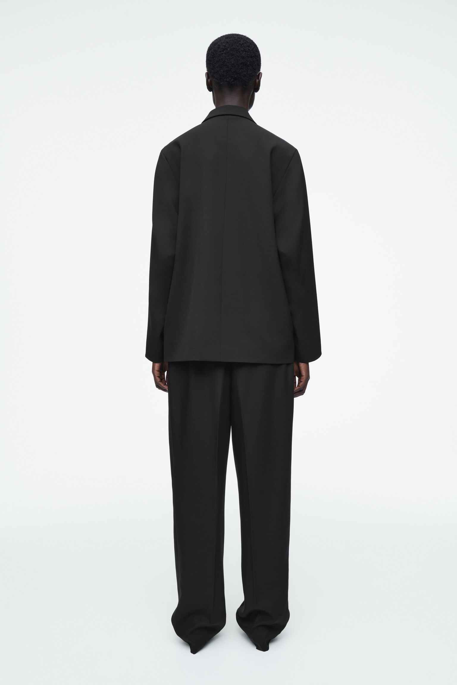 PANTALON DROIT TAILLE ÉLASTIQUÉE - NOIR - 6