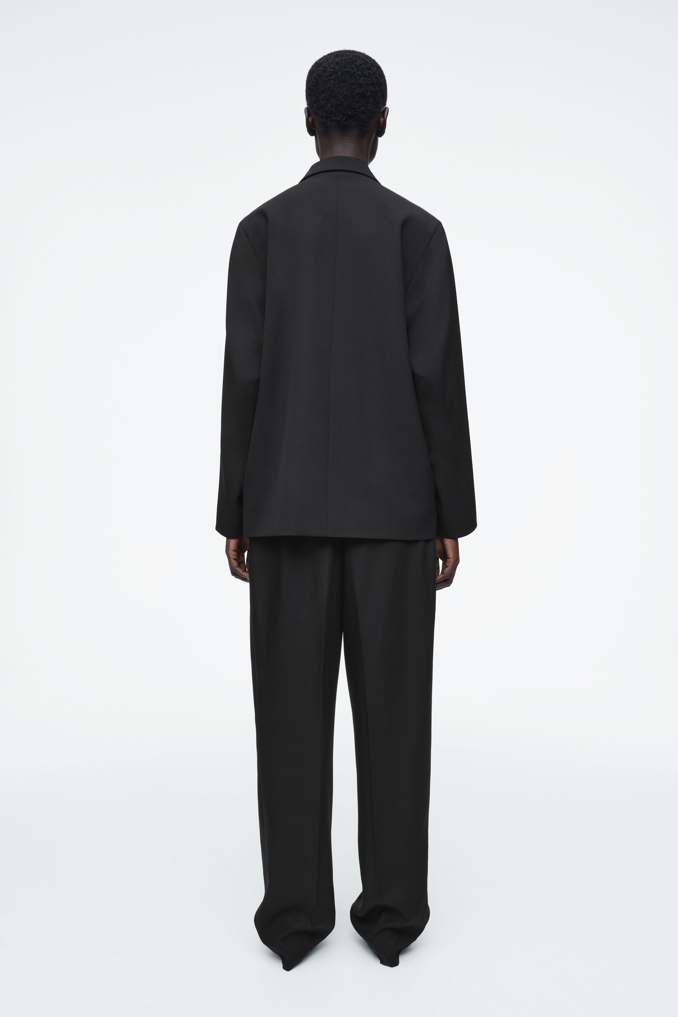 BLACK LOOSE STRAIGHT SLACKS 2912P スラックス BLACK LOOSE STRAIGHT SLACKS 2912P スラックス
