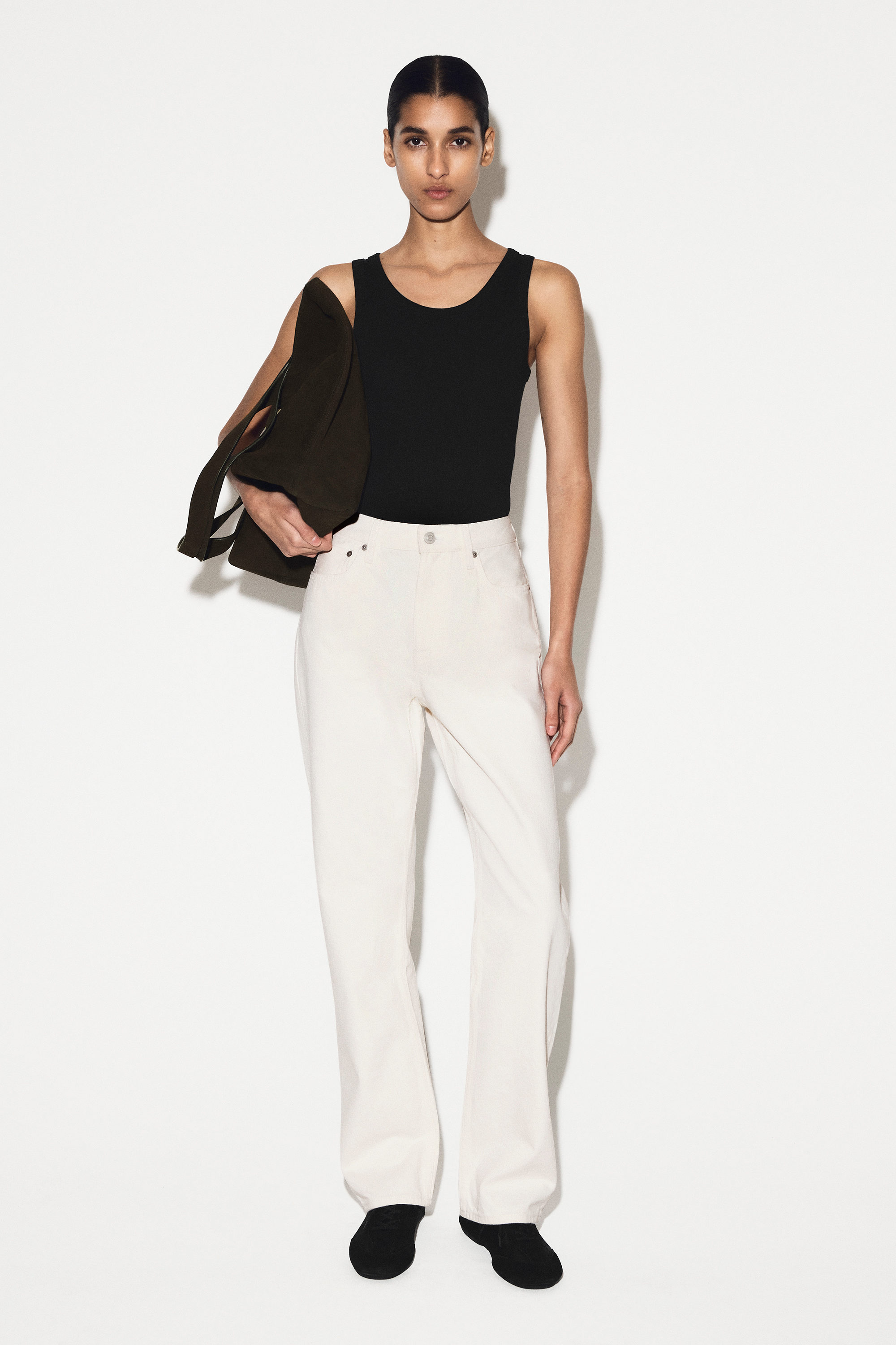 RIBBED COTTON TANK TOP - BLACK | COS US