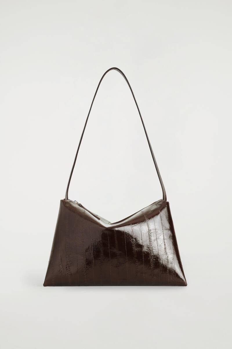 Pavilion Shoulder Bag - Eel-Effect Leather