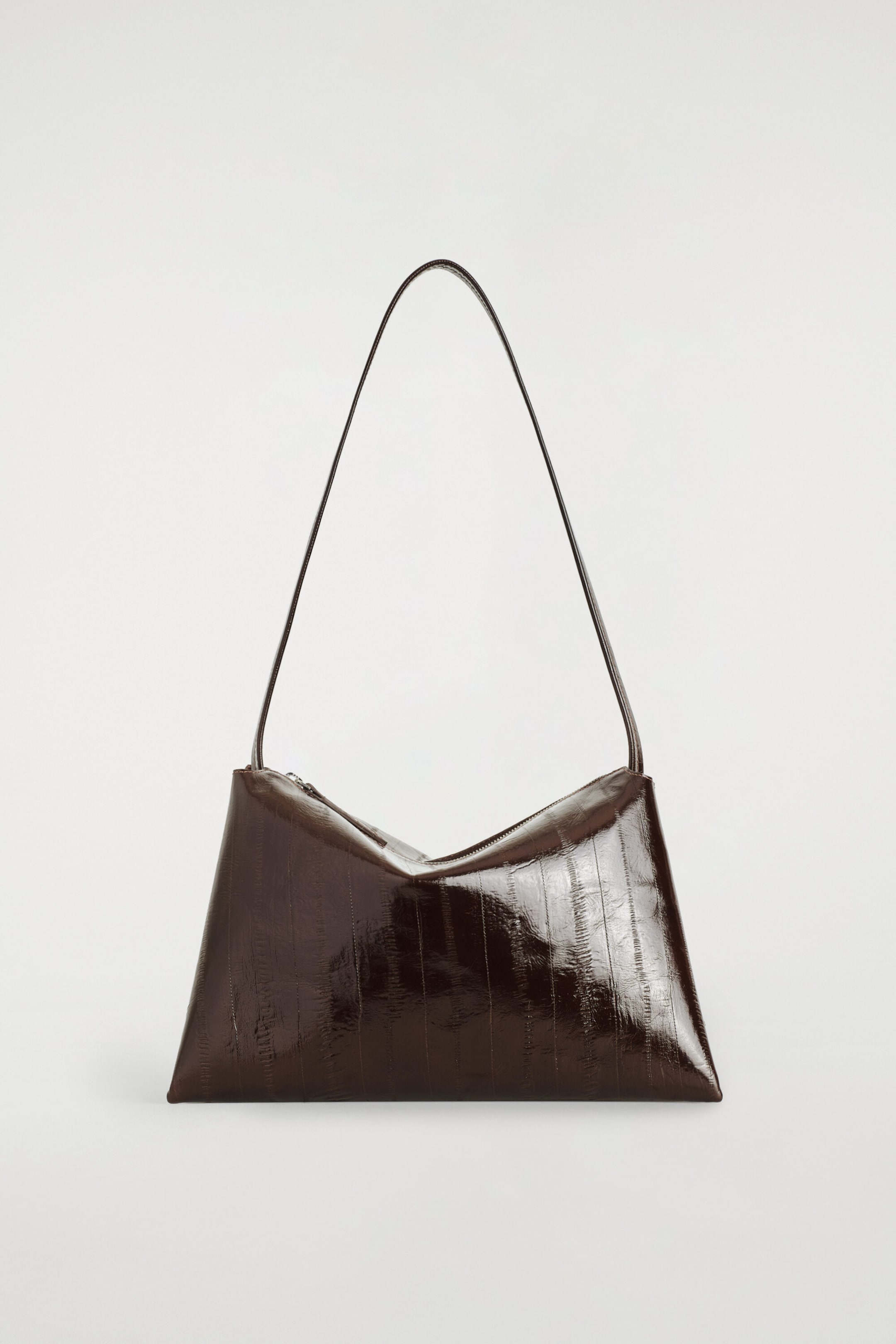 PAVILION SHOULDER BAG - EEL-EFFECT LEATHER