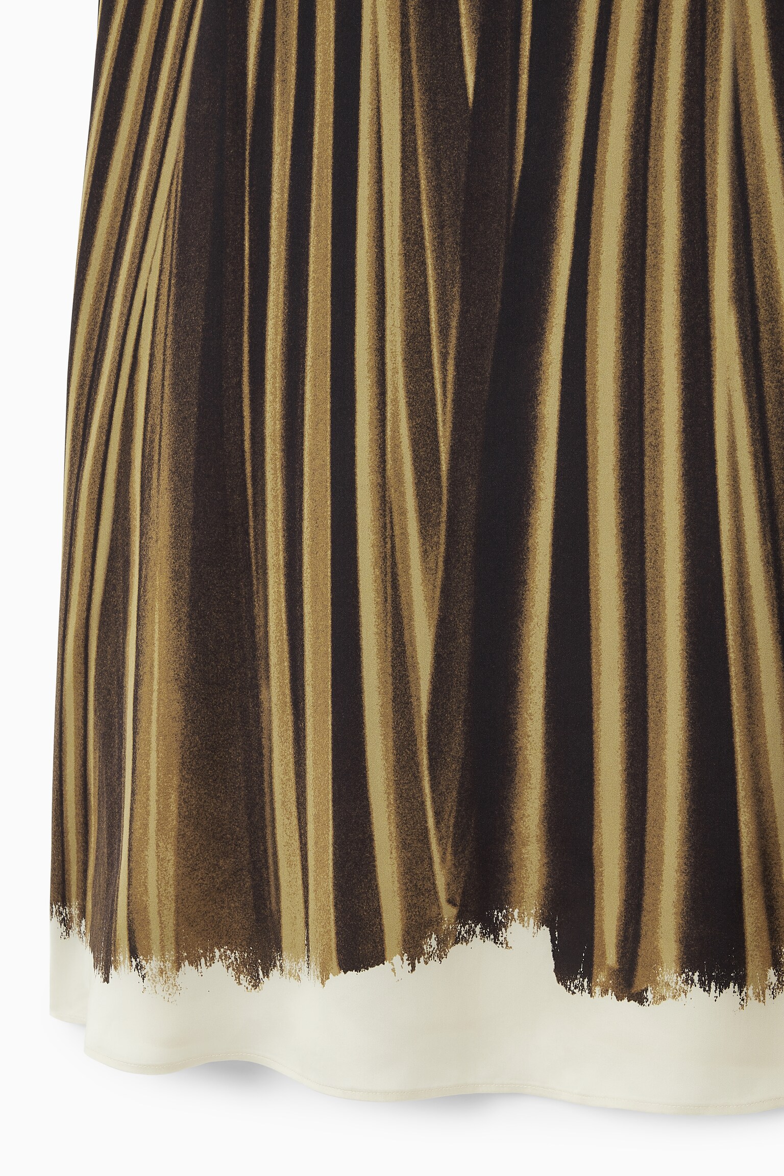 TROMPE-L'ŒIL MIDI SKIRT - BROWN / CREAM - 2