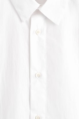 RELAXED COTTON SHORT-SLEEVED SHIRT — WHITE 6