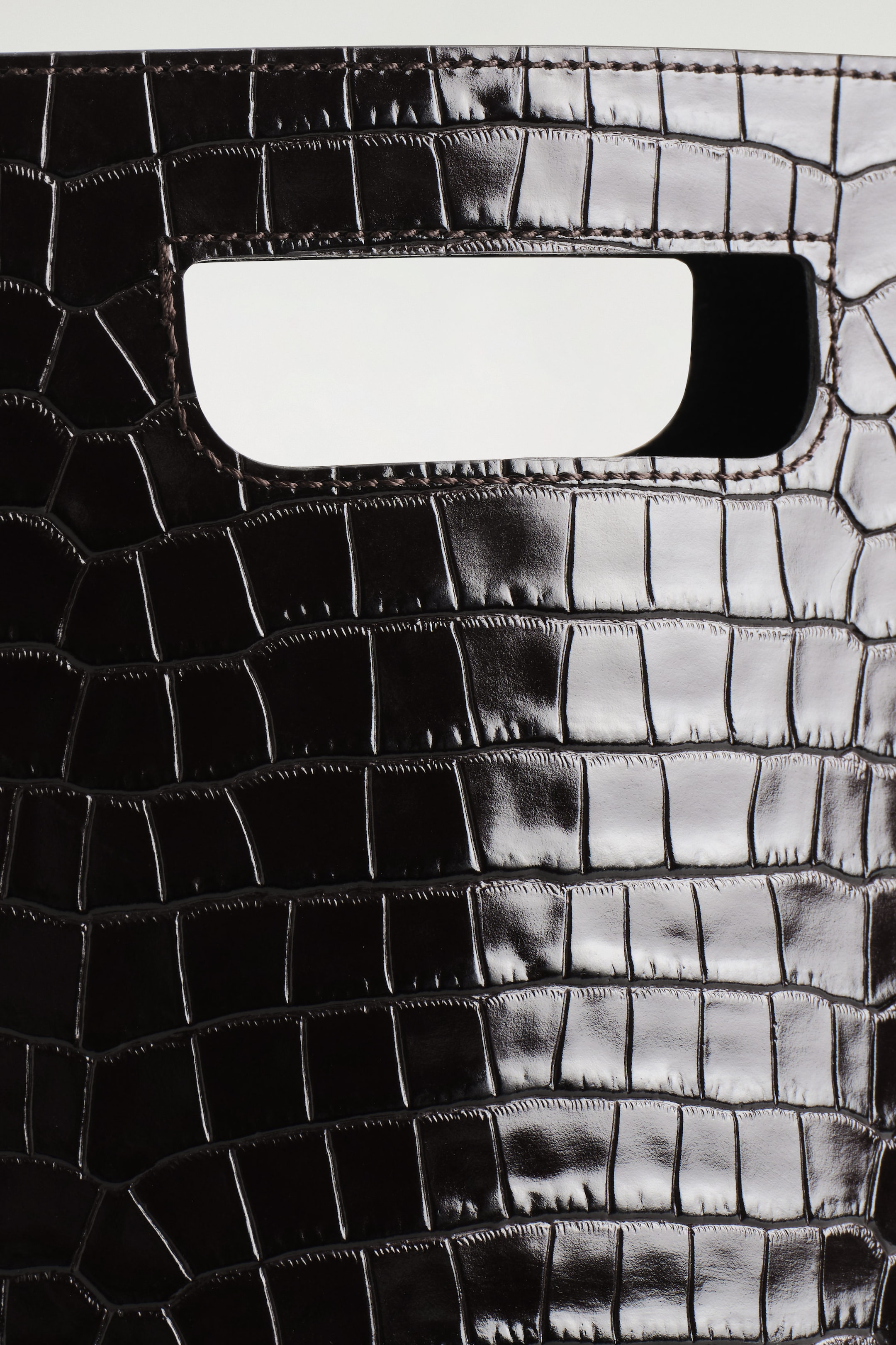 FOLIO MINI BAG - CROC-EFFECT LEATHER