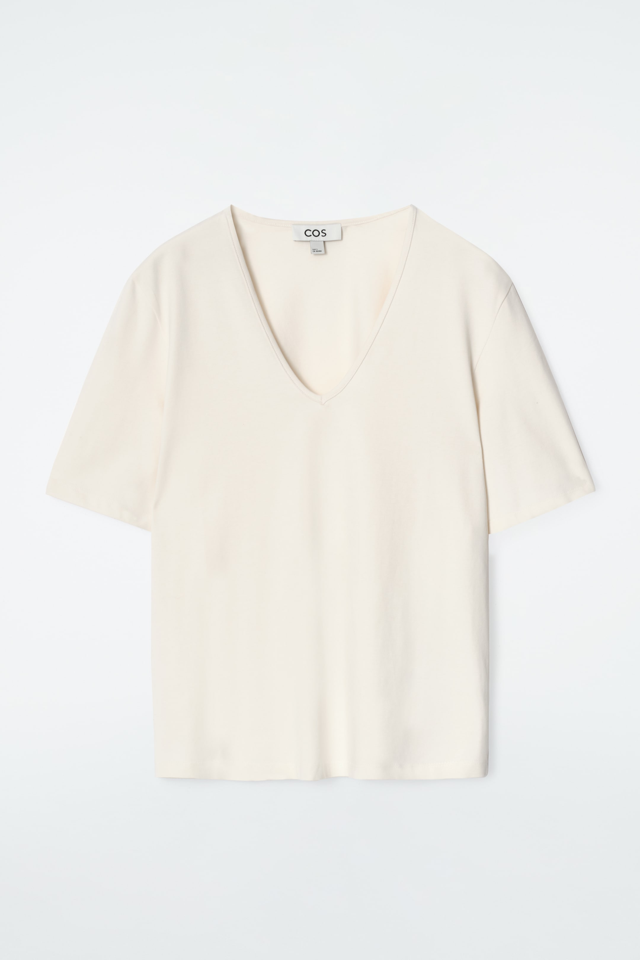 Visa större bild: V-RINGAD T-SHIRT I BOMULL - ECRU - DAM | H&M SE 5