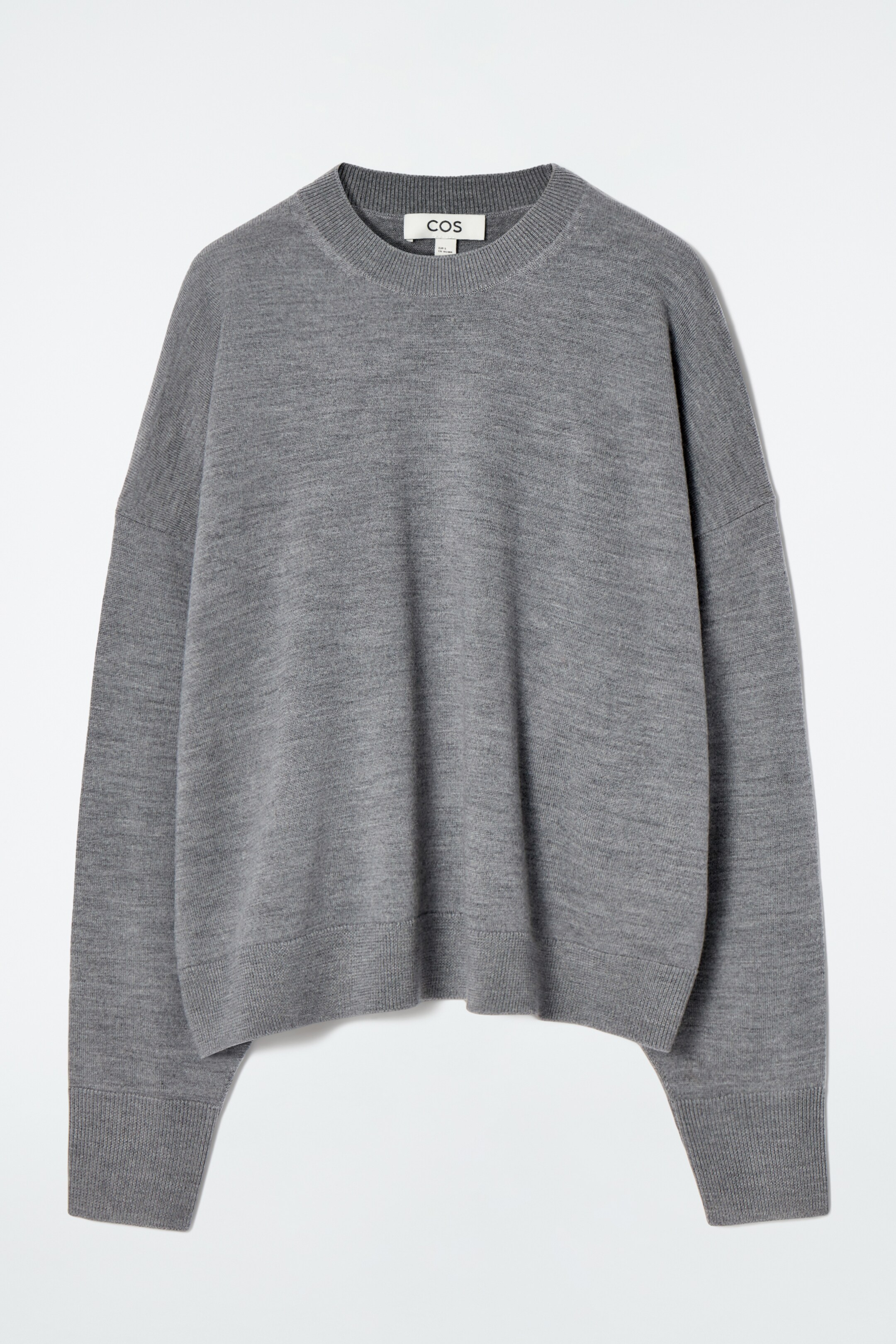 Ver imagen más grande: JERSEY DE LANA MERINO DE CUELLO REDONDO - GRIS JASPEADO - MUJER | H&M ES 7