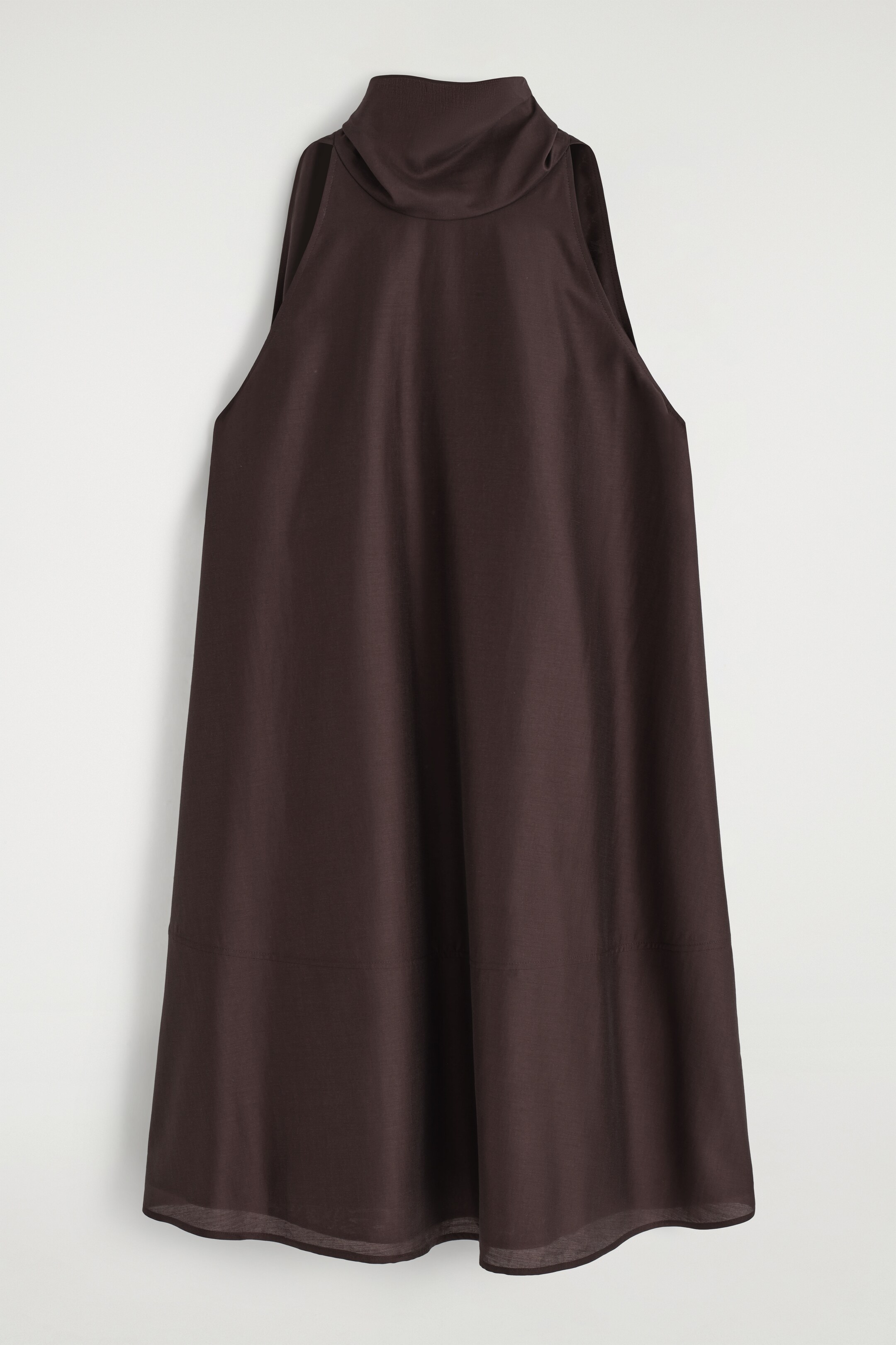 Ver imagen más grande: VESTIDO CORTO FLUIDO CON CUELLO HALTER - MARRÓN OSCURO - MUJER | H&M ES 6