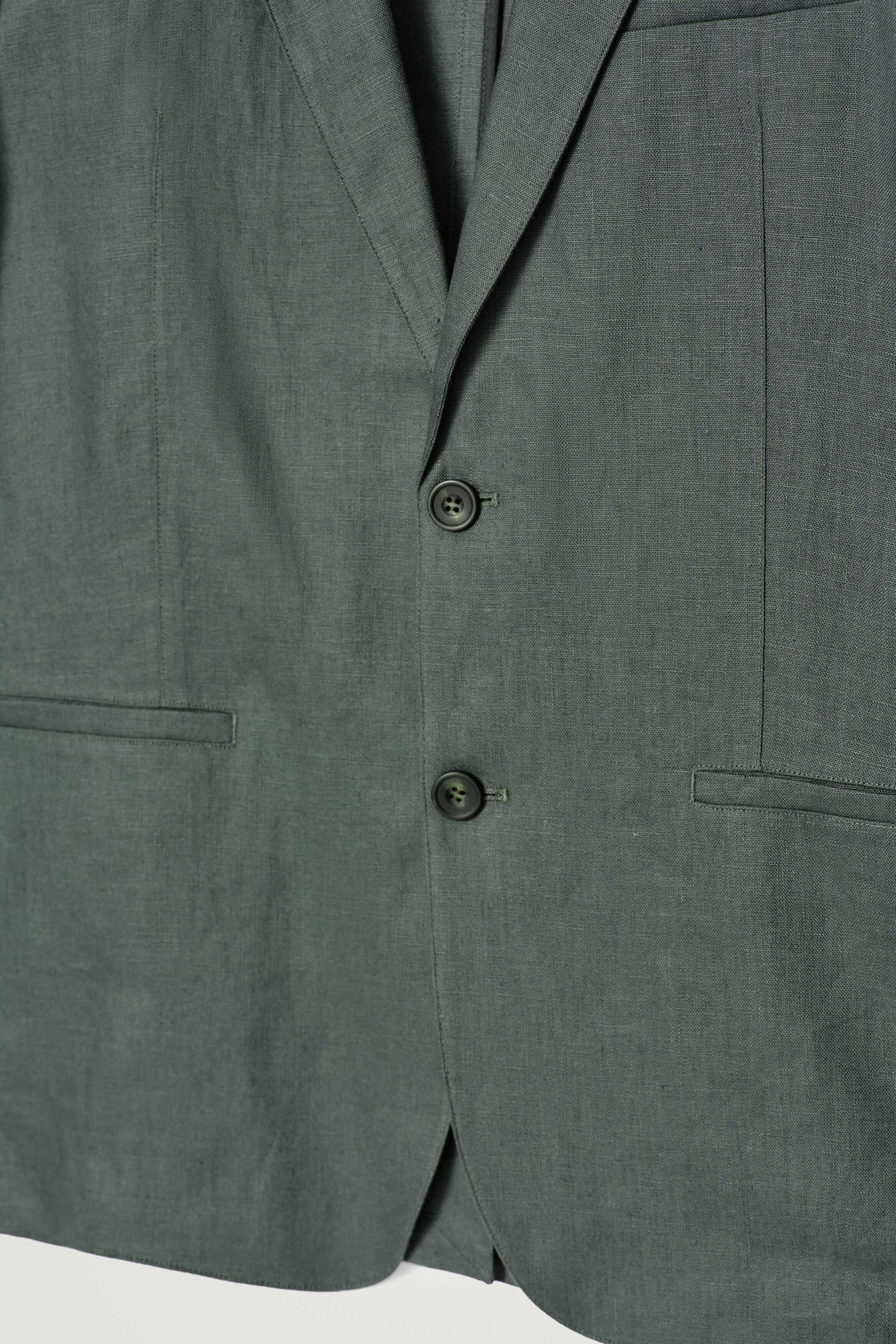 Beno グリーンジャケット Lサイズ SINGLE-BREASTED LINEN BLAZER - GREEN | COS
