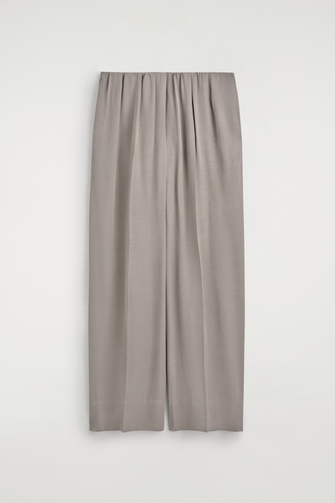 HOSE AUS TWILL MIT GERADEM BEIN - Hellgrau/SCHWARZ - 1
