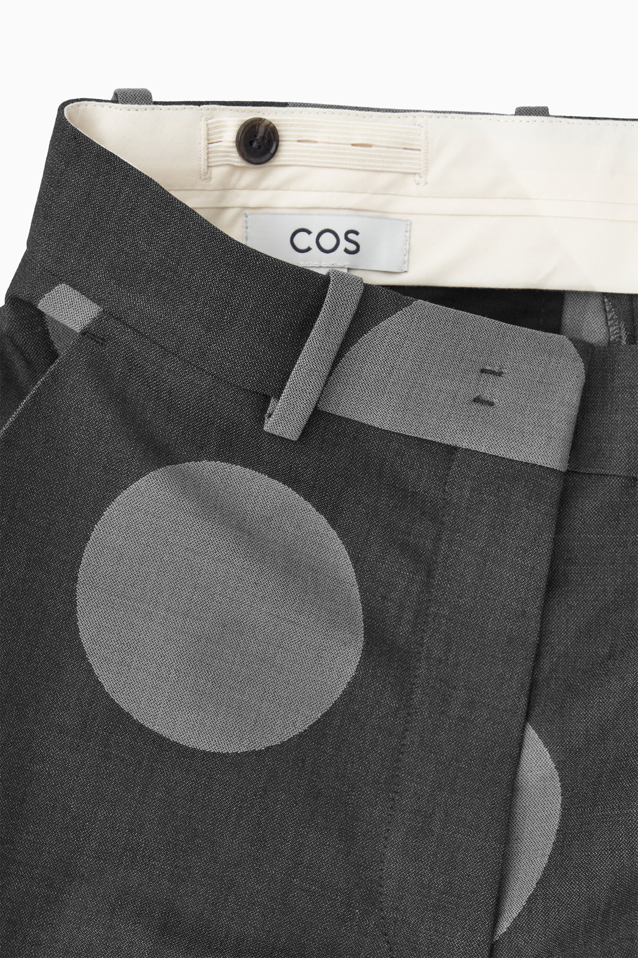 View larger image: REGULAR POLKA-DOT STRAIGHT-LEG WOOL TROUSERS - GREY / POLKA DOT - Ladies | H&M GB 2